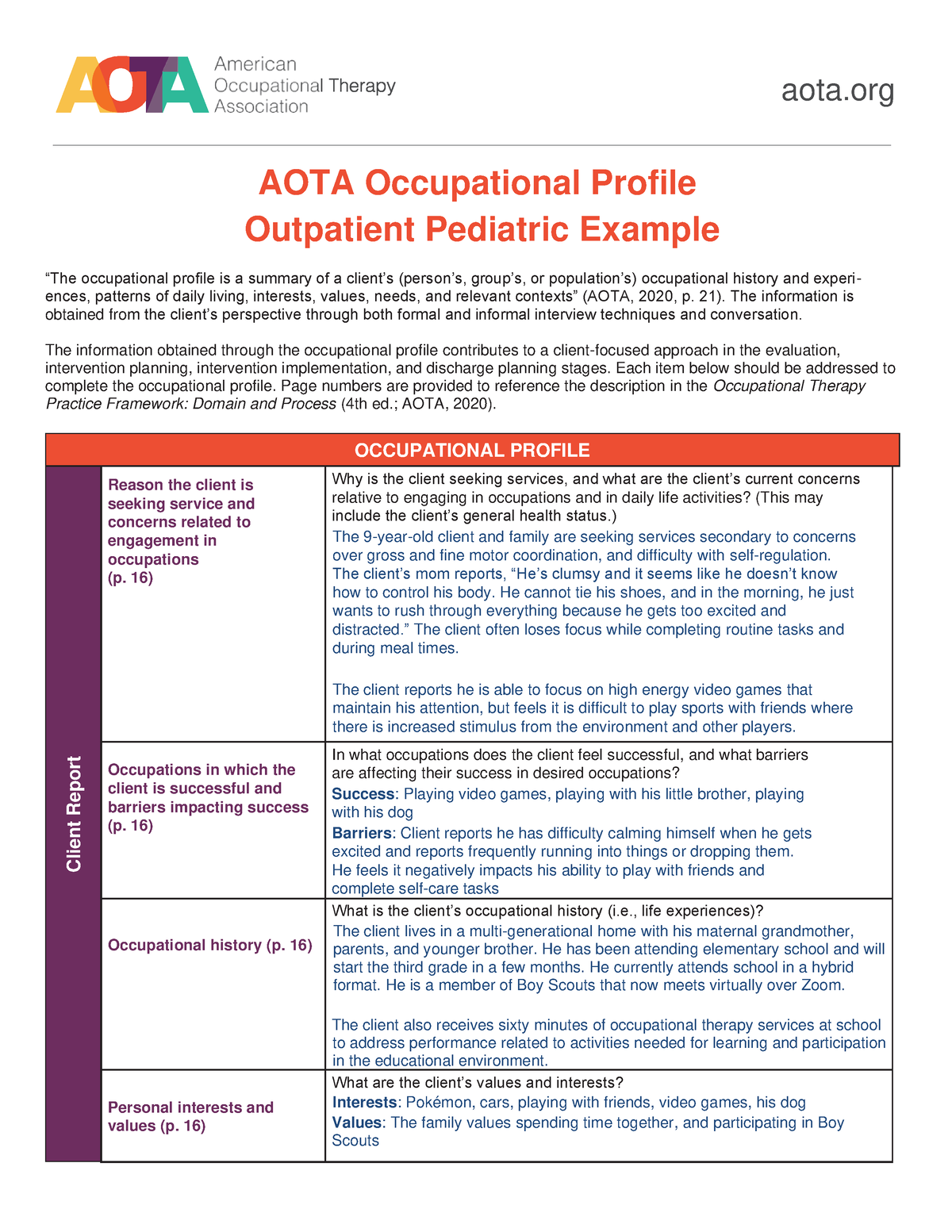 outpatient-pediatric-occupational-profile-example-aota-aota