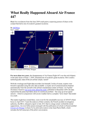 CASE Study AIR France Plane Crash revised 02Sep2020 - IOP252 - SUN