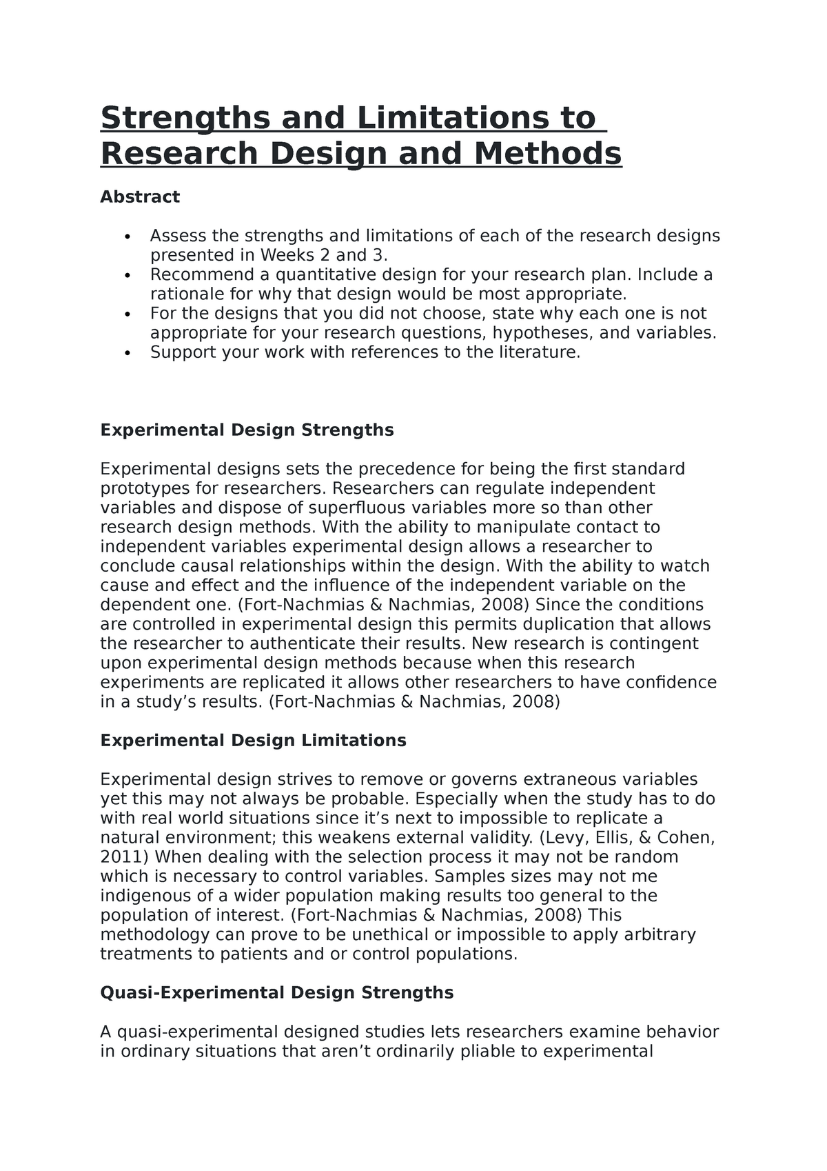 strengths and limitations research examples