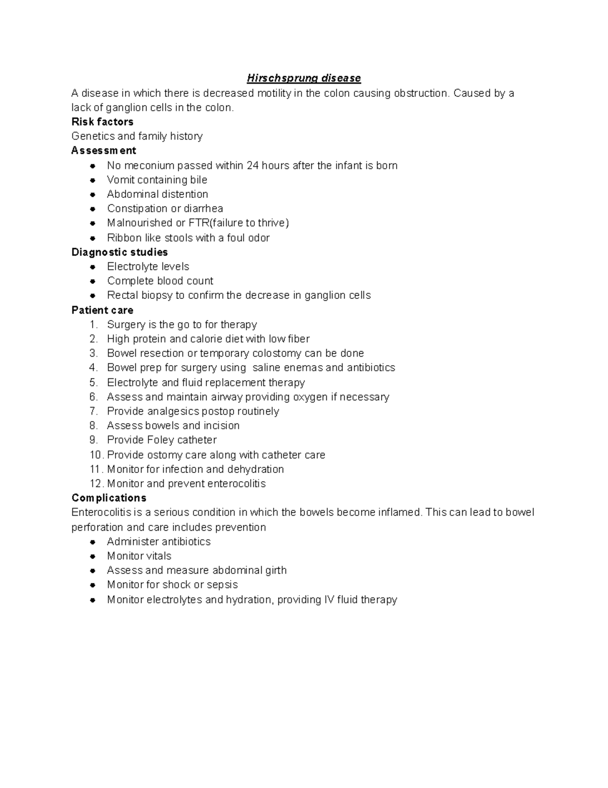 Hirschsprung disease - Prognosis, assessment, process, diagnosis and ...