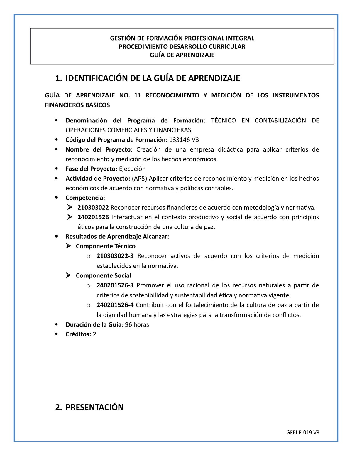 Guia 11 Sena Guia Resuelta GestiÓn De FormaciÓn Profesional Integral Procedimiento 7499