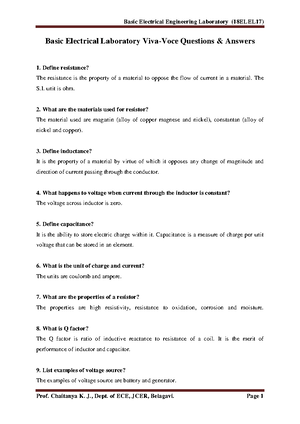 BEE Module 1 - Lecture Notes 1 - BASIC ELECTRICAL ENGINEERING : MODULE ...