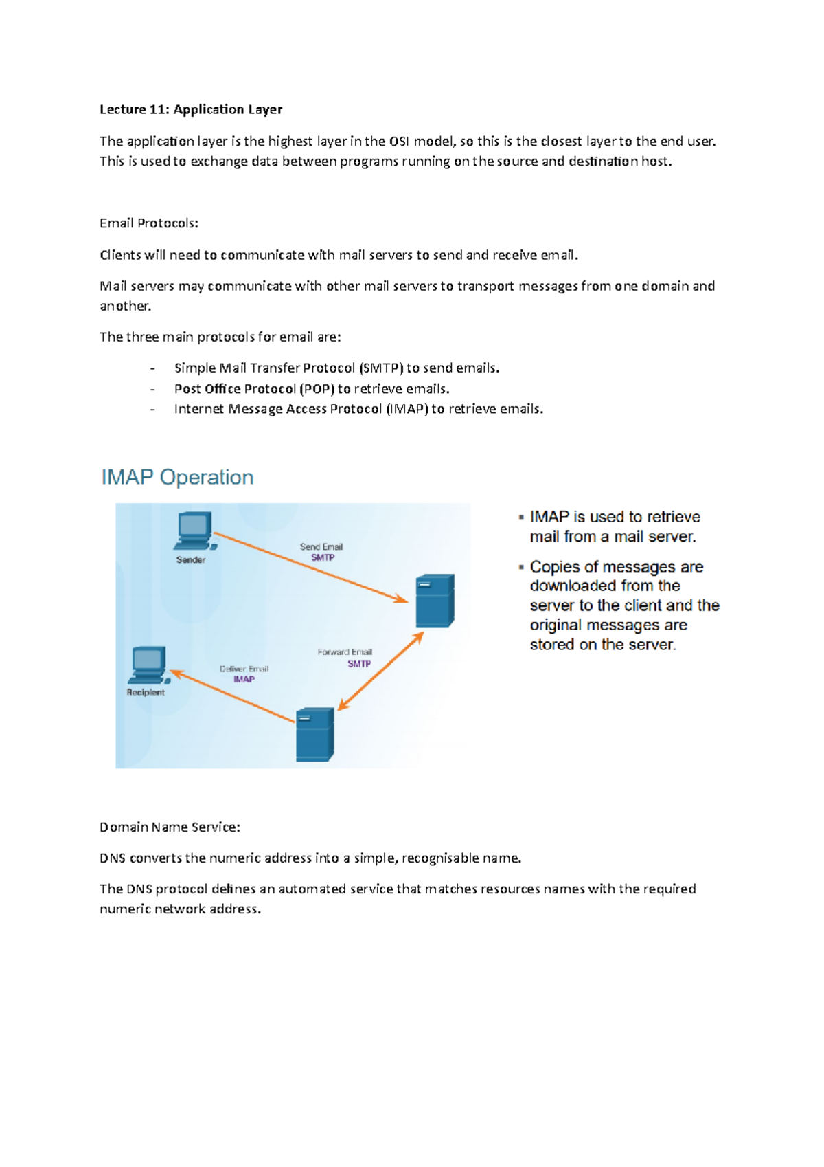 Week 11: Application Layer - Lecture 11: Application Layer The ...