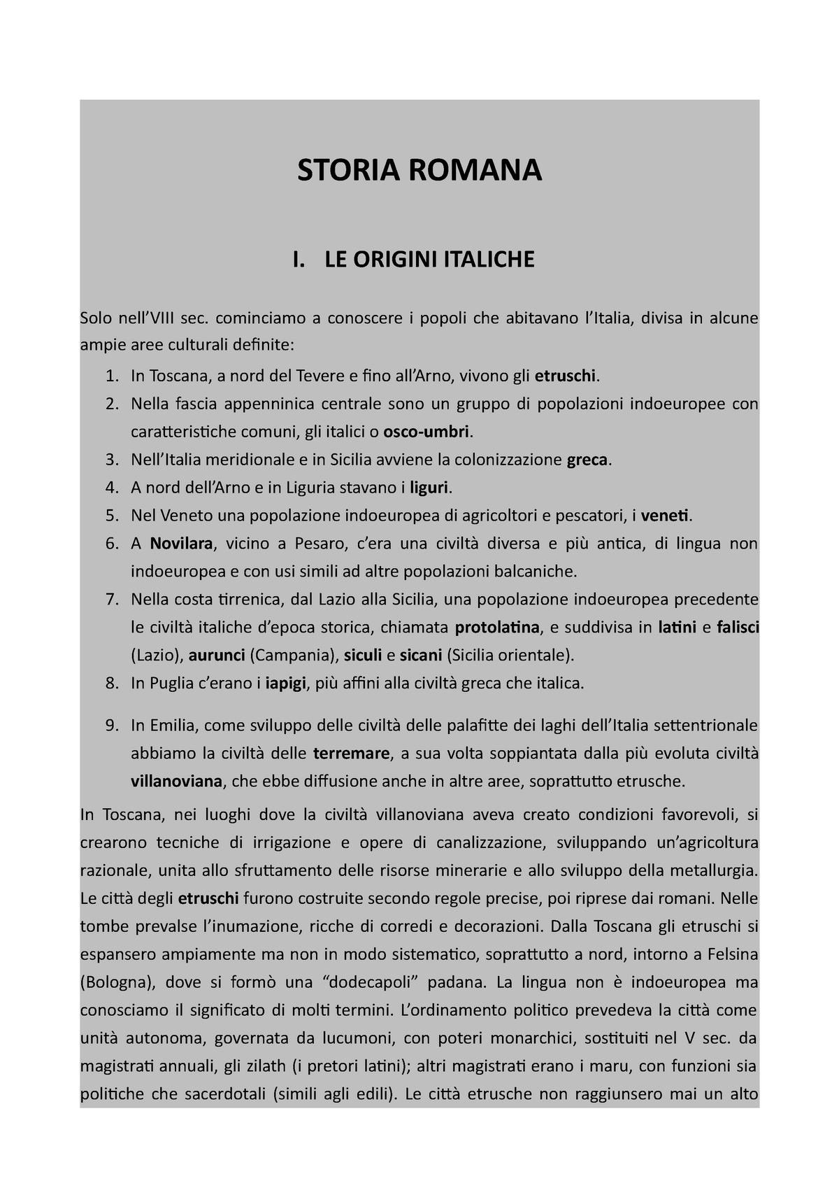 Riassunto Storia romana Geraci Marcone, Appunti di Storia Romana