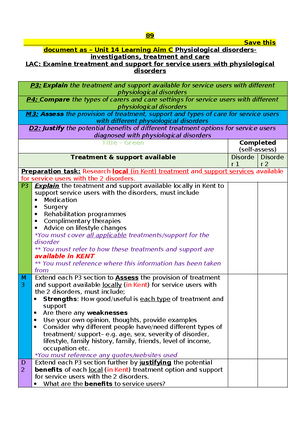 unit 19 health and social care assignment