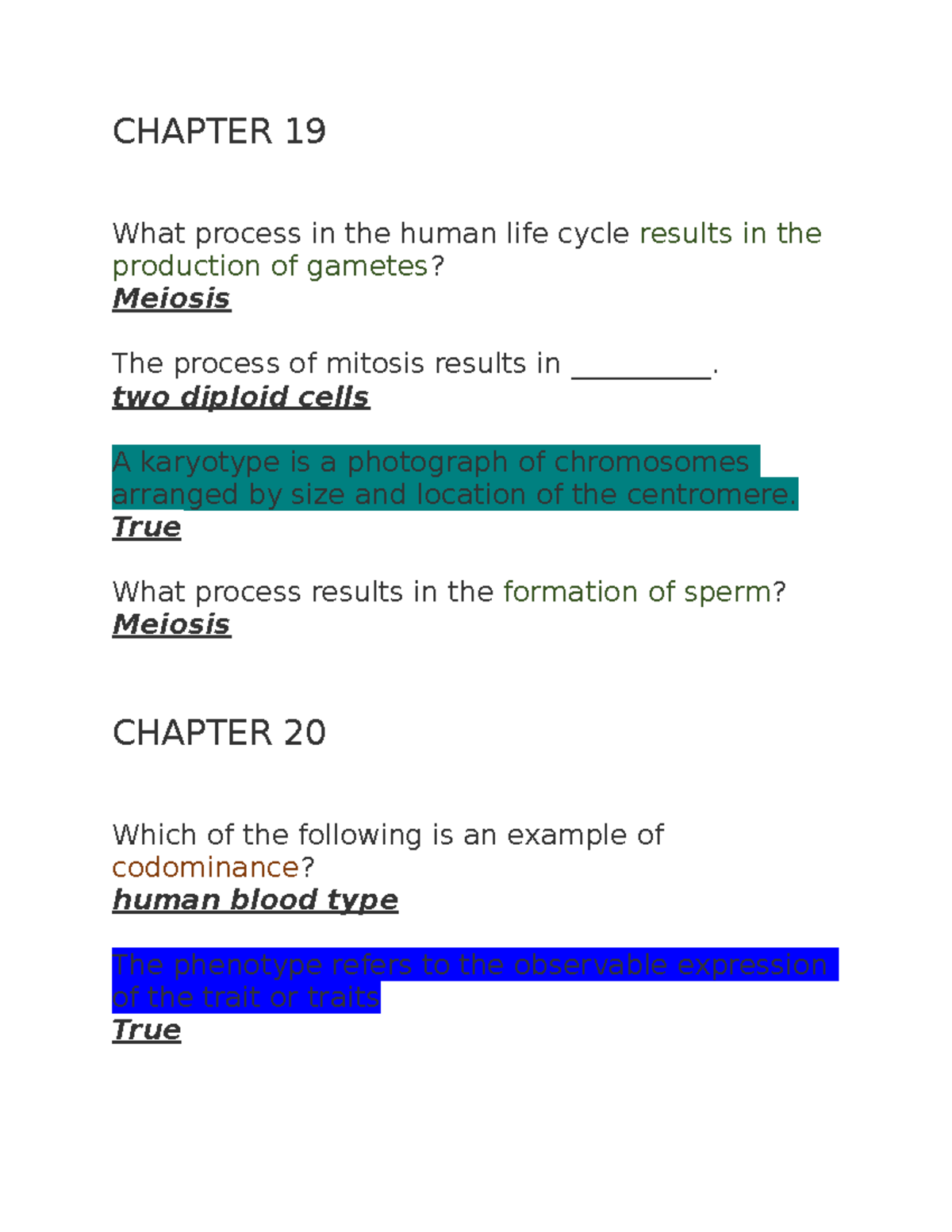 Mastering Biology Chaoter 19, 20, 21 QUIZ - CHAPTER 19 What Process In ...