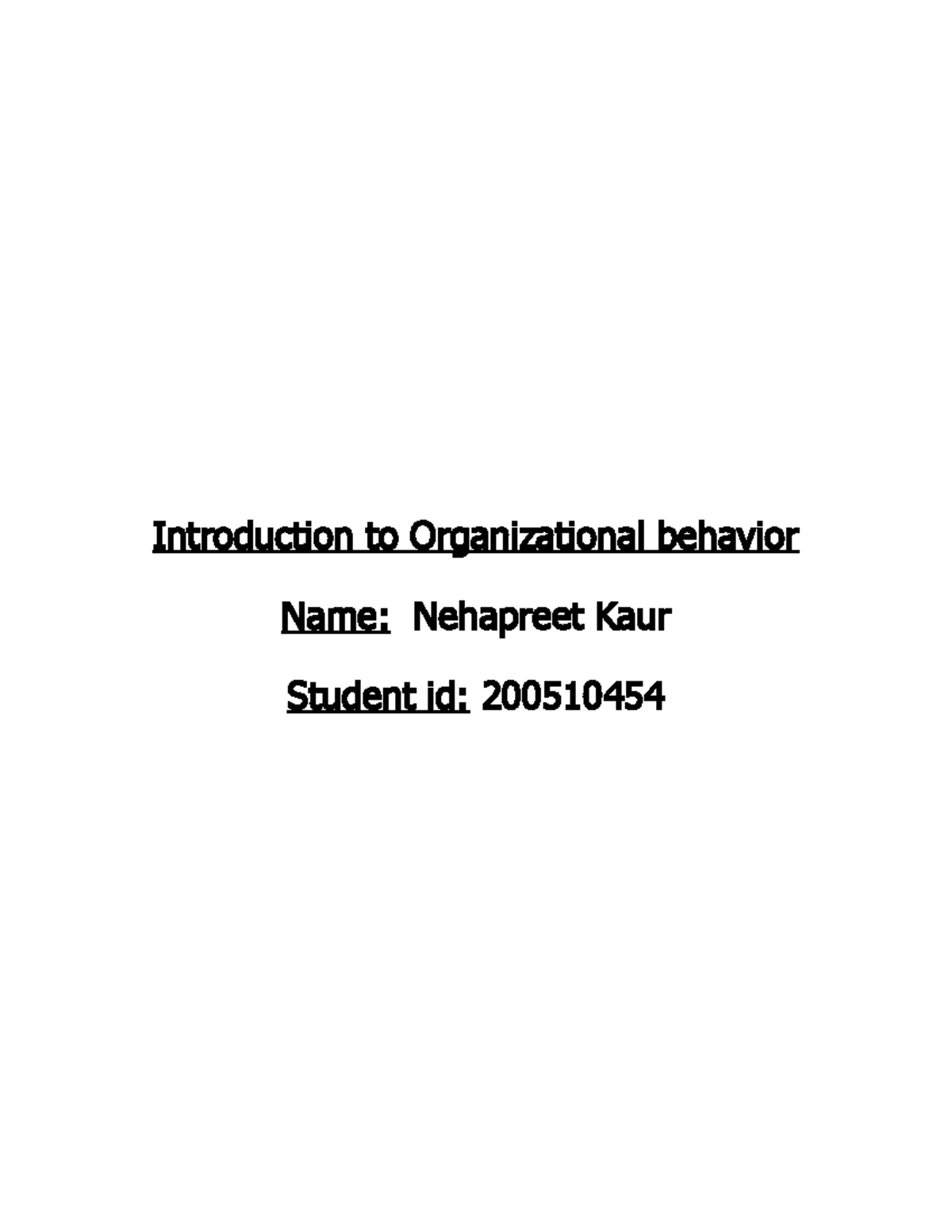 organizational behaviour nptel assignment answers