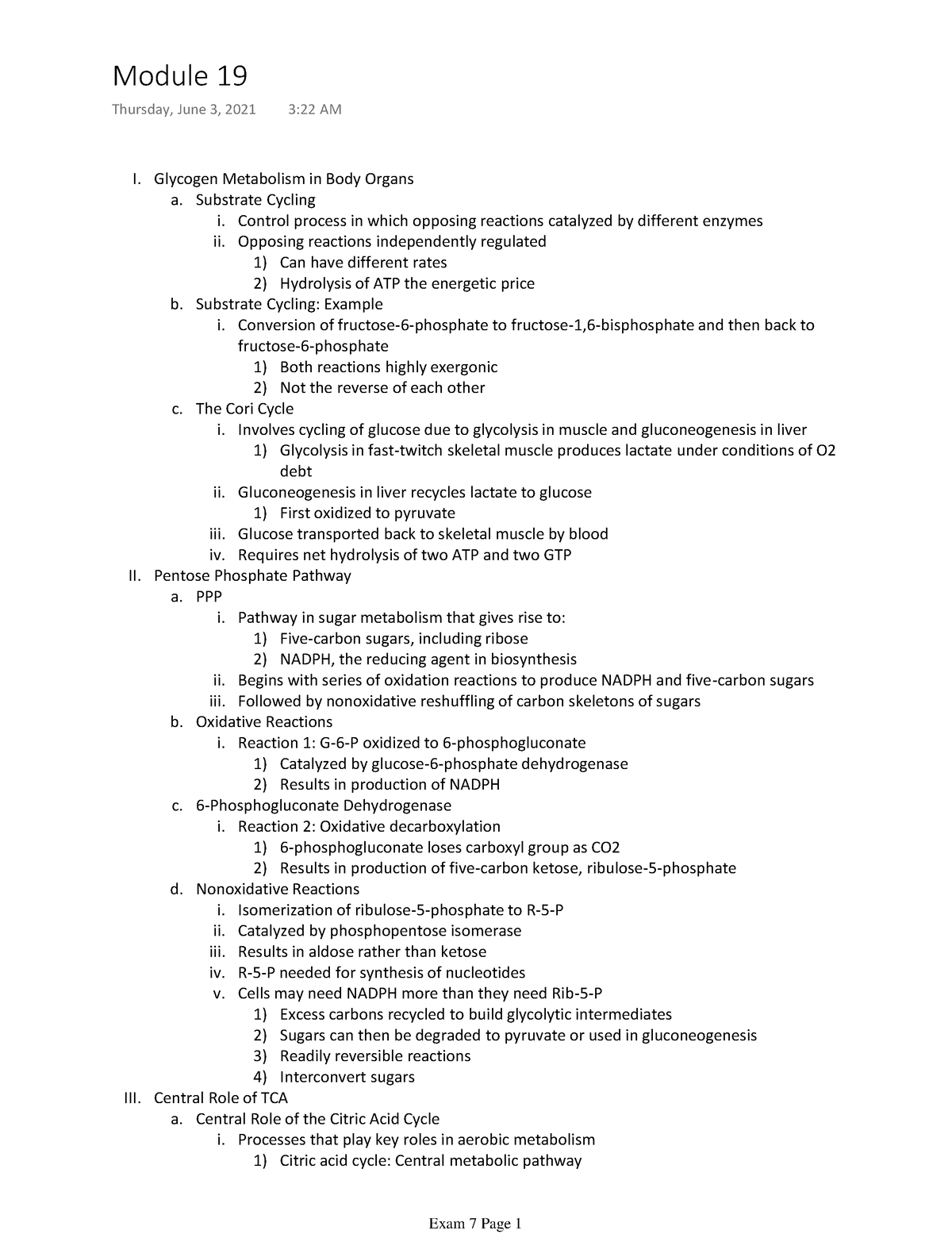 Module 19 Glycogen Metabolism and Pathways - Glycogen Metabolism in ...