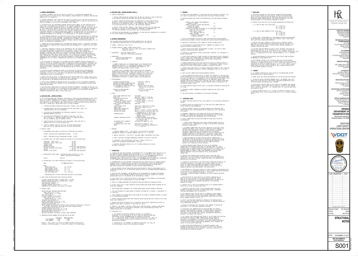 Structural notes 3 - ####### 1. GENERAL REQUIREMENTS: ####### A ...