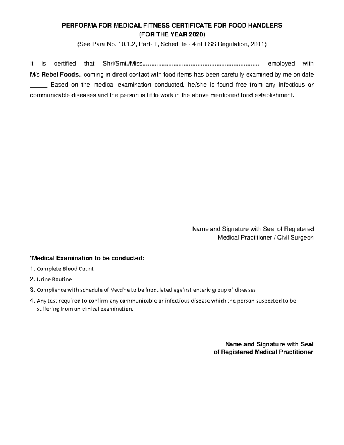 Fssai dummy form - 05-01-2021 documents - object oriented programming ...