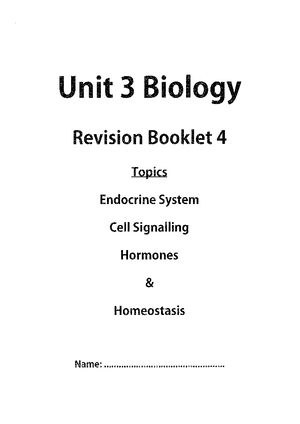 2024 biology nht paper unit 3 and 4 - 2 0 2 4 N H T Biology Question ...