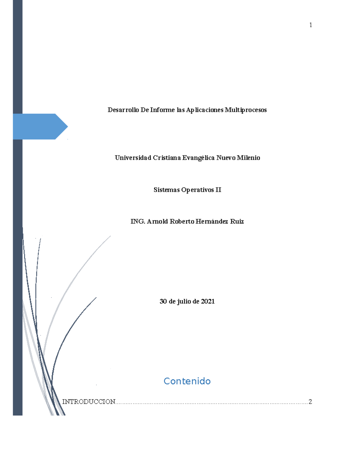 Desarrollo De Informe las Aplicaciones Multiprocesos - Desarrollo De ...