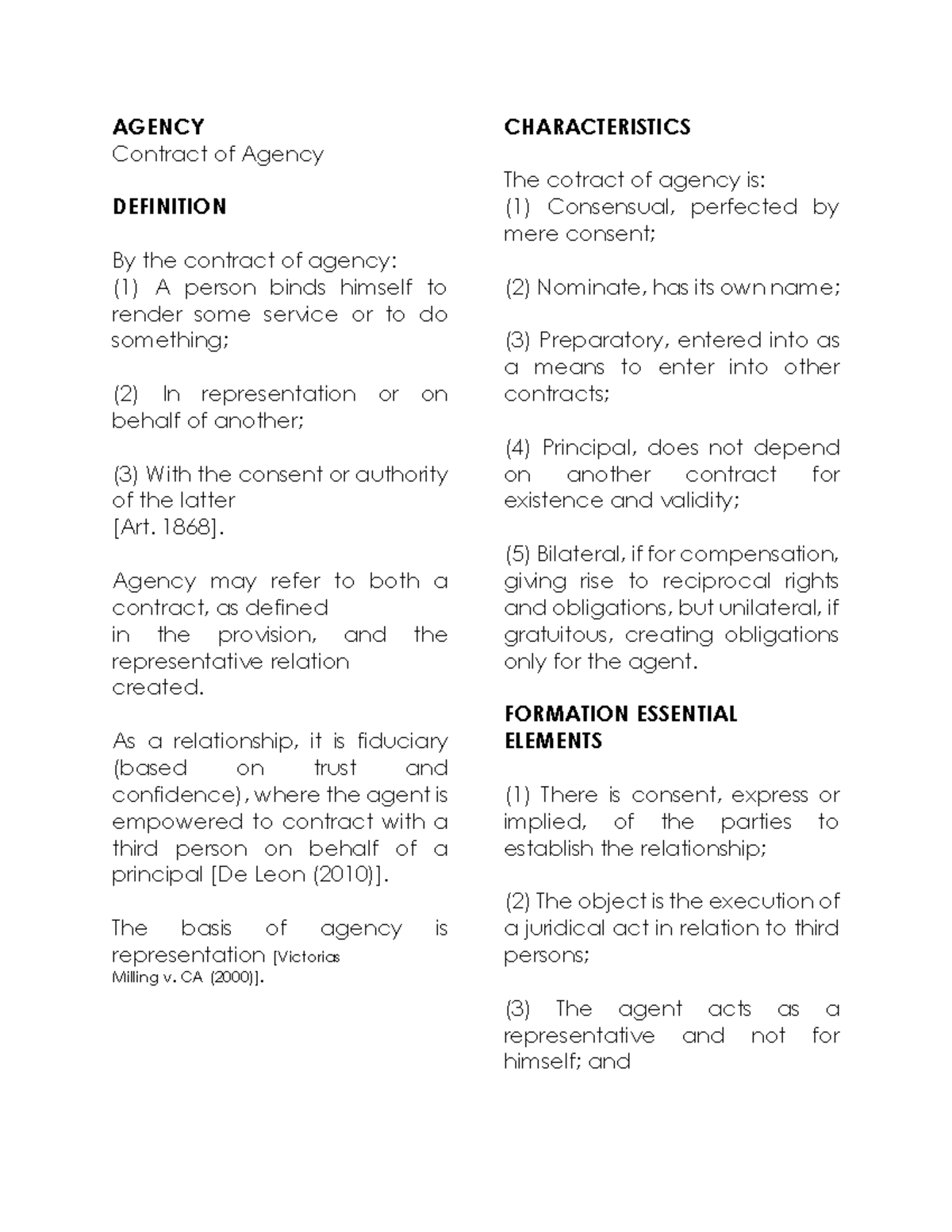 law02-agency-pdf-lecture-notes-2-agency-contract-of-agency