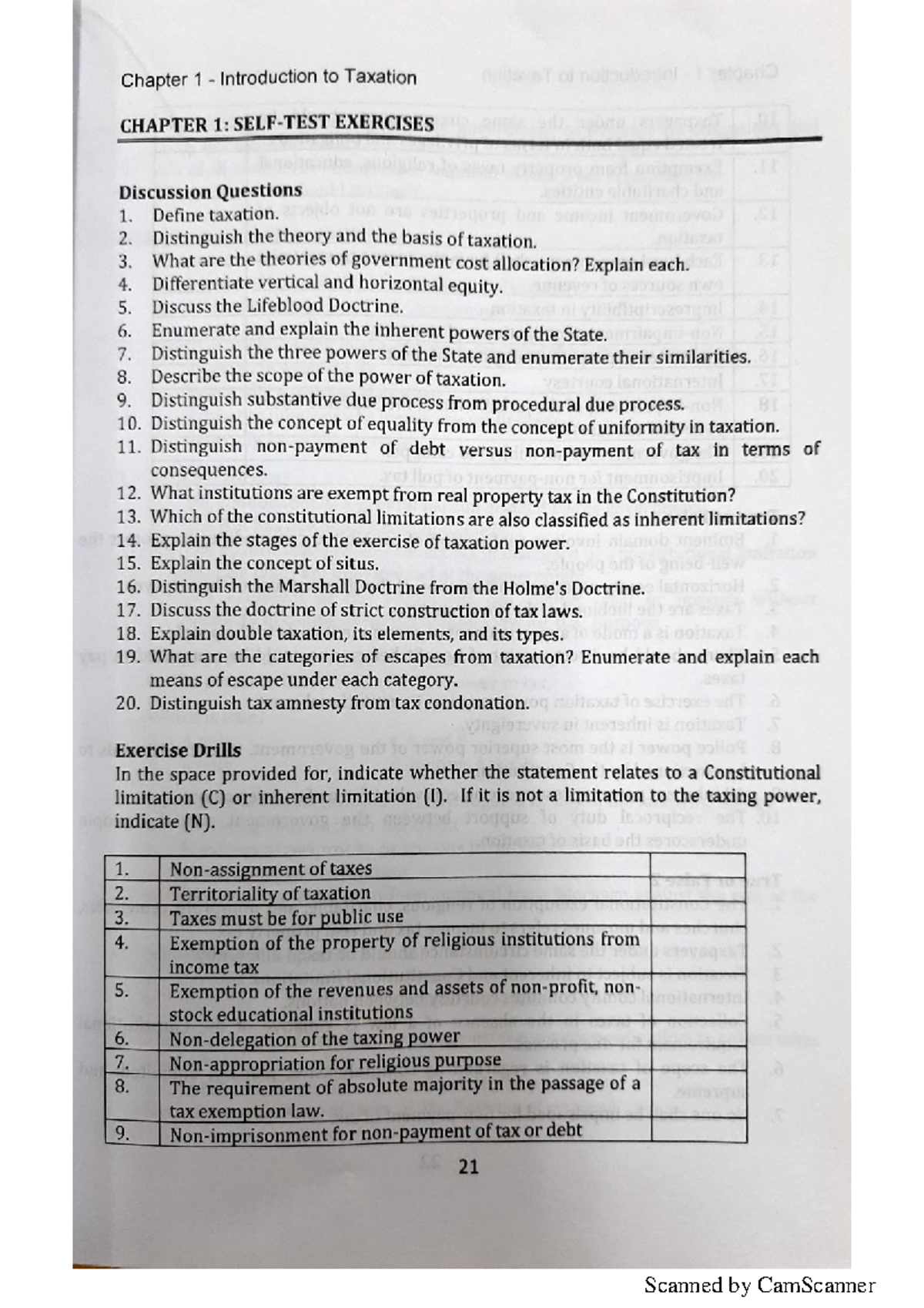 taxation assignment