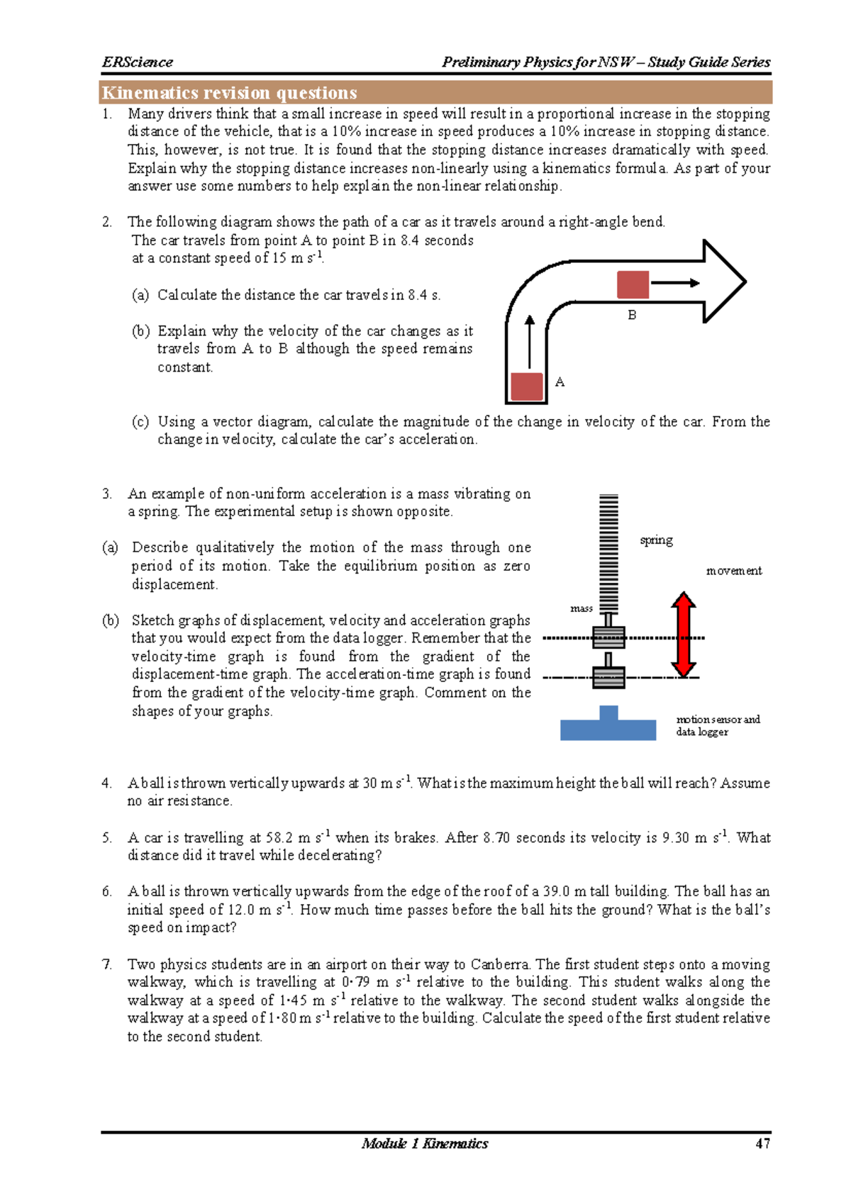 Kinematics Revision - fsjfnskn - ERScience Preliminary Physics for NSW ...