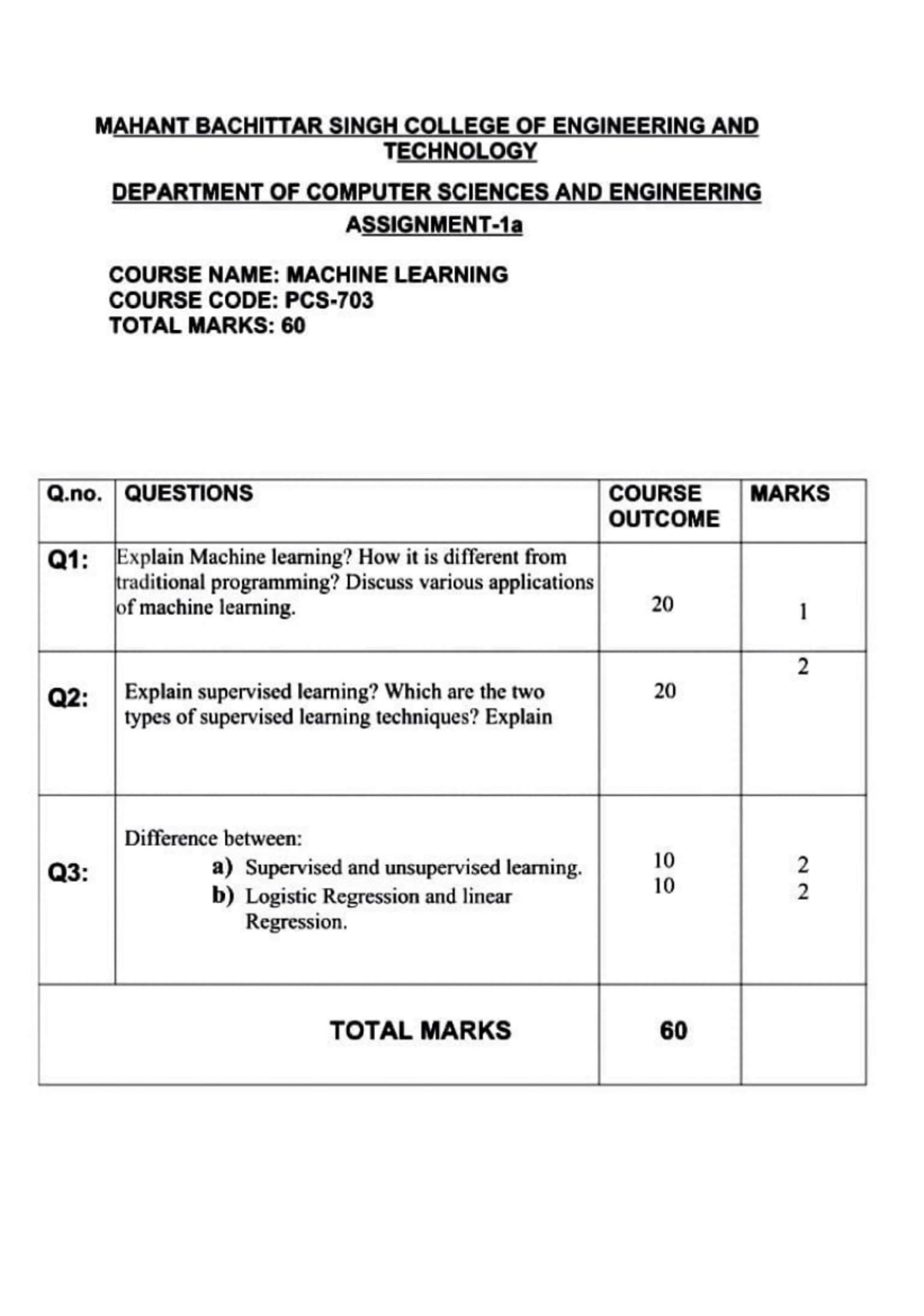 ML assignment I-II - Very easy to understand - Computer Science - Studocu