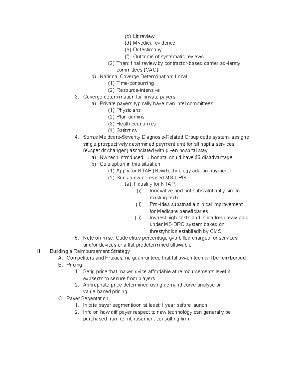 Biodesign 4.3 and 5 - textbook notes - (c) Lit review (d) M