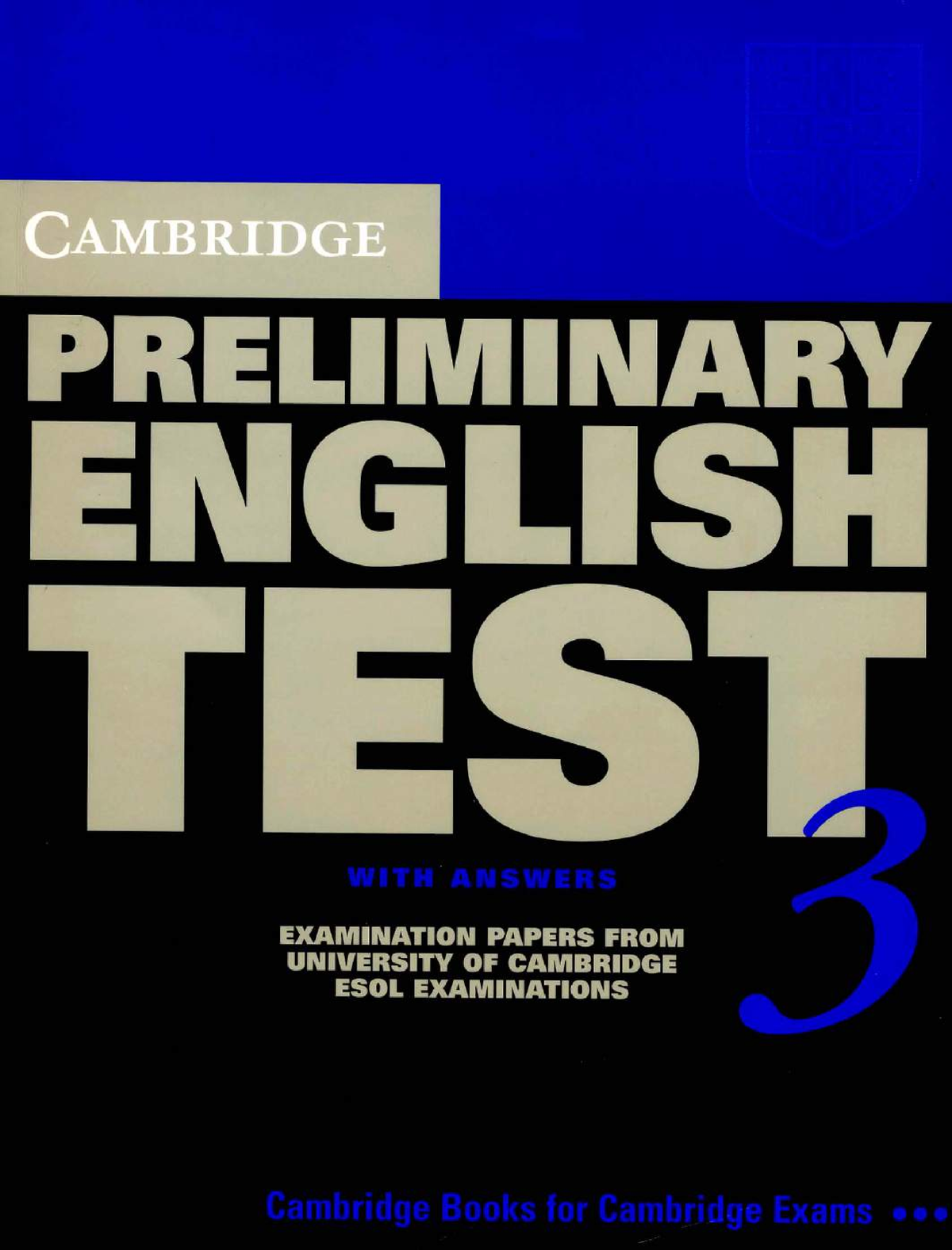 Cambridge Preliminary English (answer) - Tiếng Anh B1 - Studocu