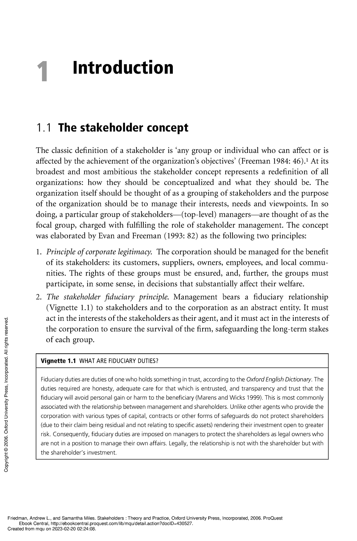 Stakeholders Theory And Practice - (1 Introduction) - 1 1 The ...