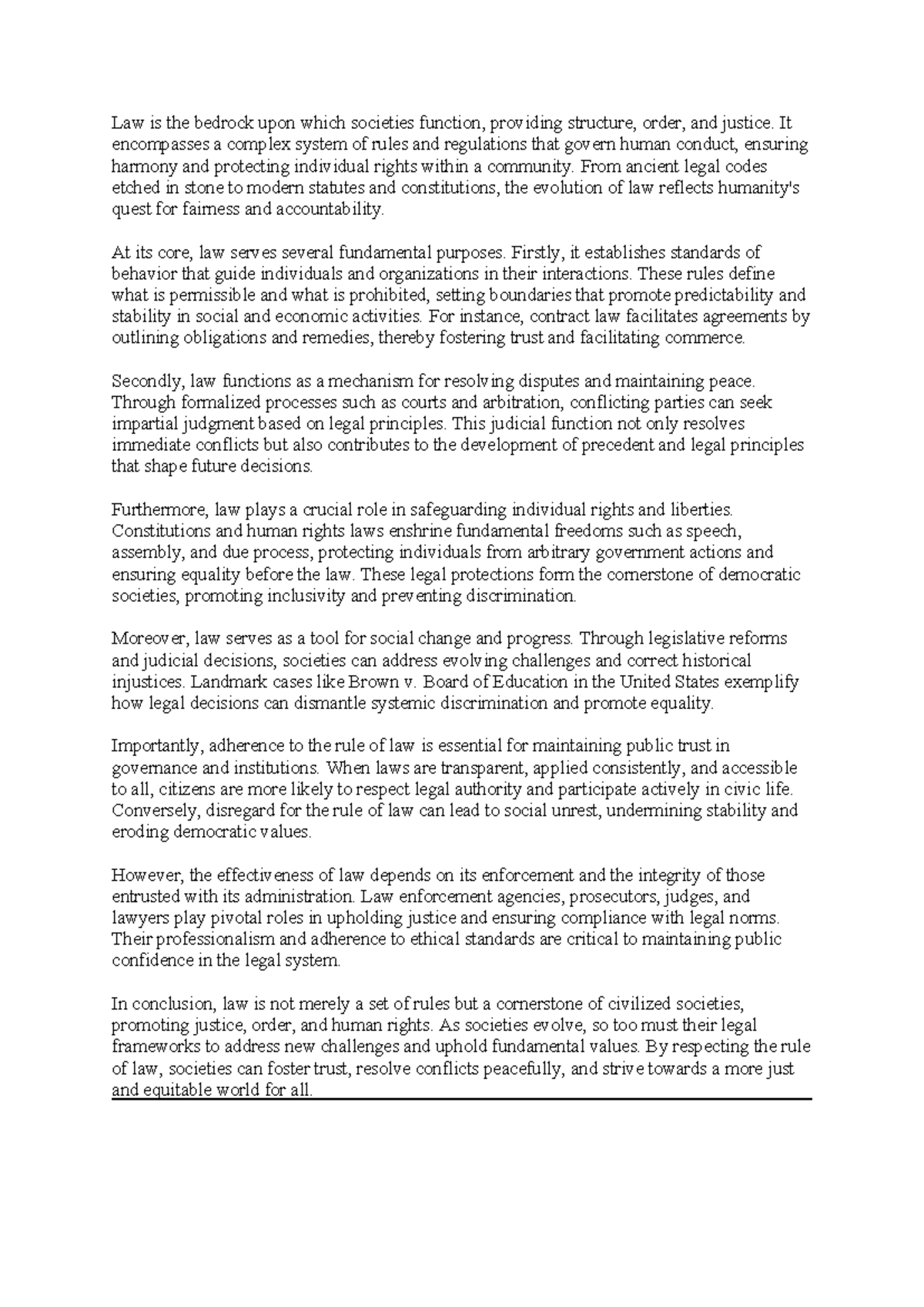 Public and Statutory Interpretation notes - Law is the bedrock upon ...
