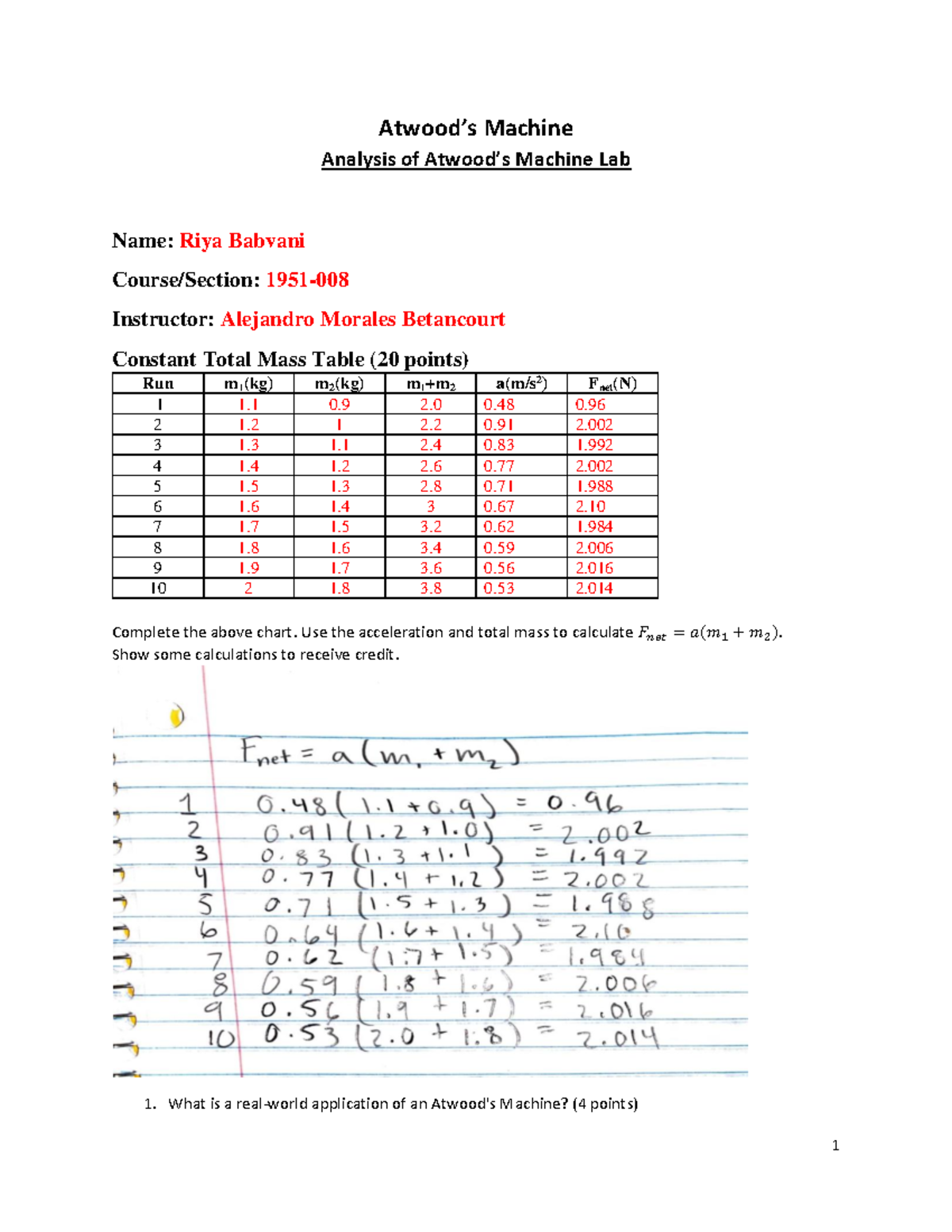 Atwood's Machine Online Lab - Warning: TT: Undefined Function: 32 ...