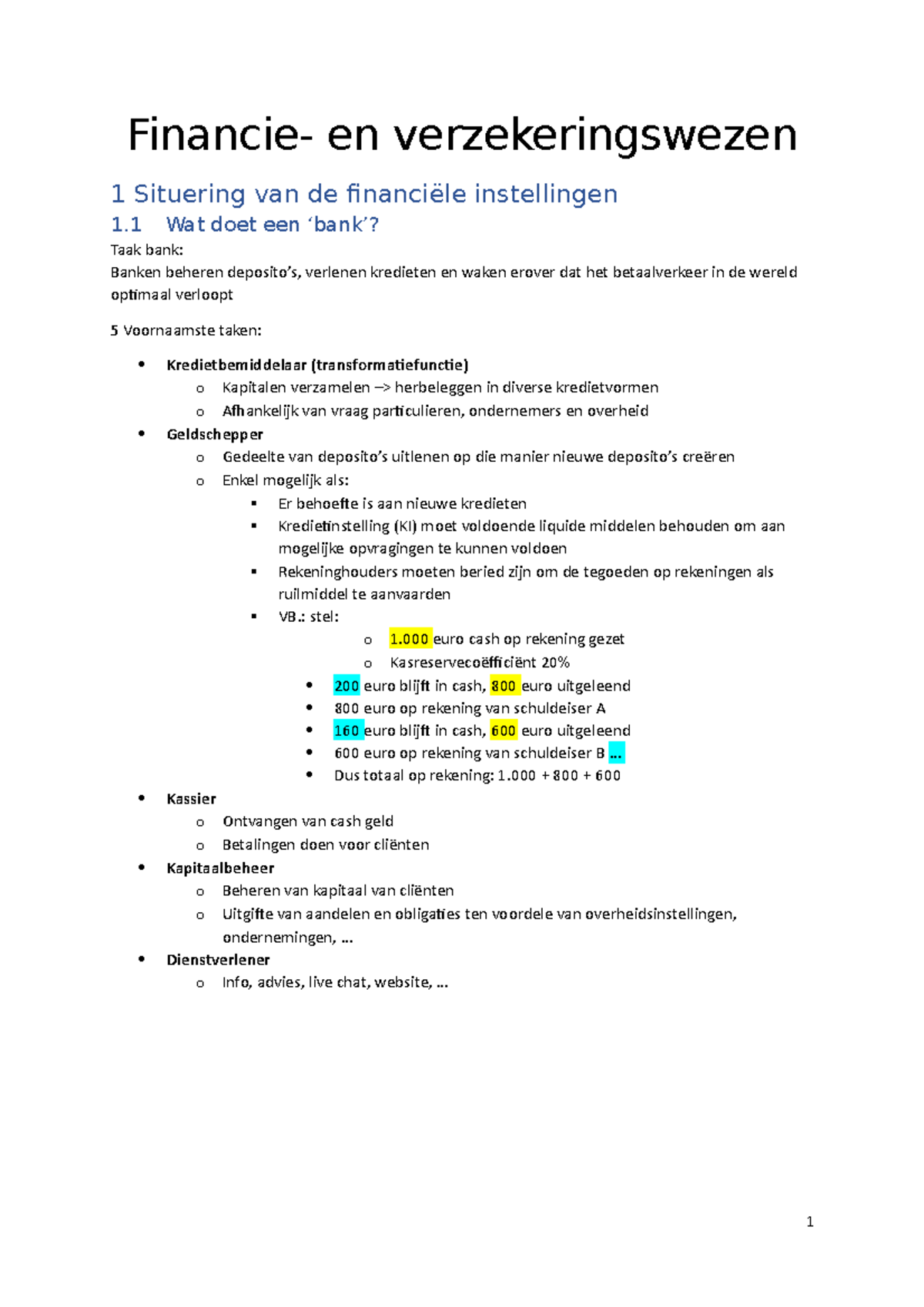 Samenvatting Introductie Business Management - Financiën En Verzekering ...