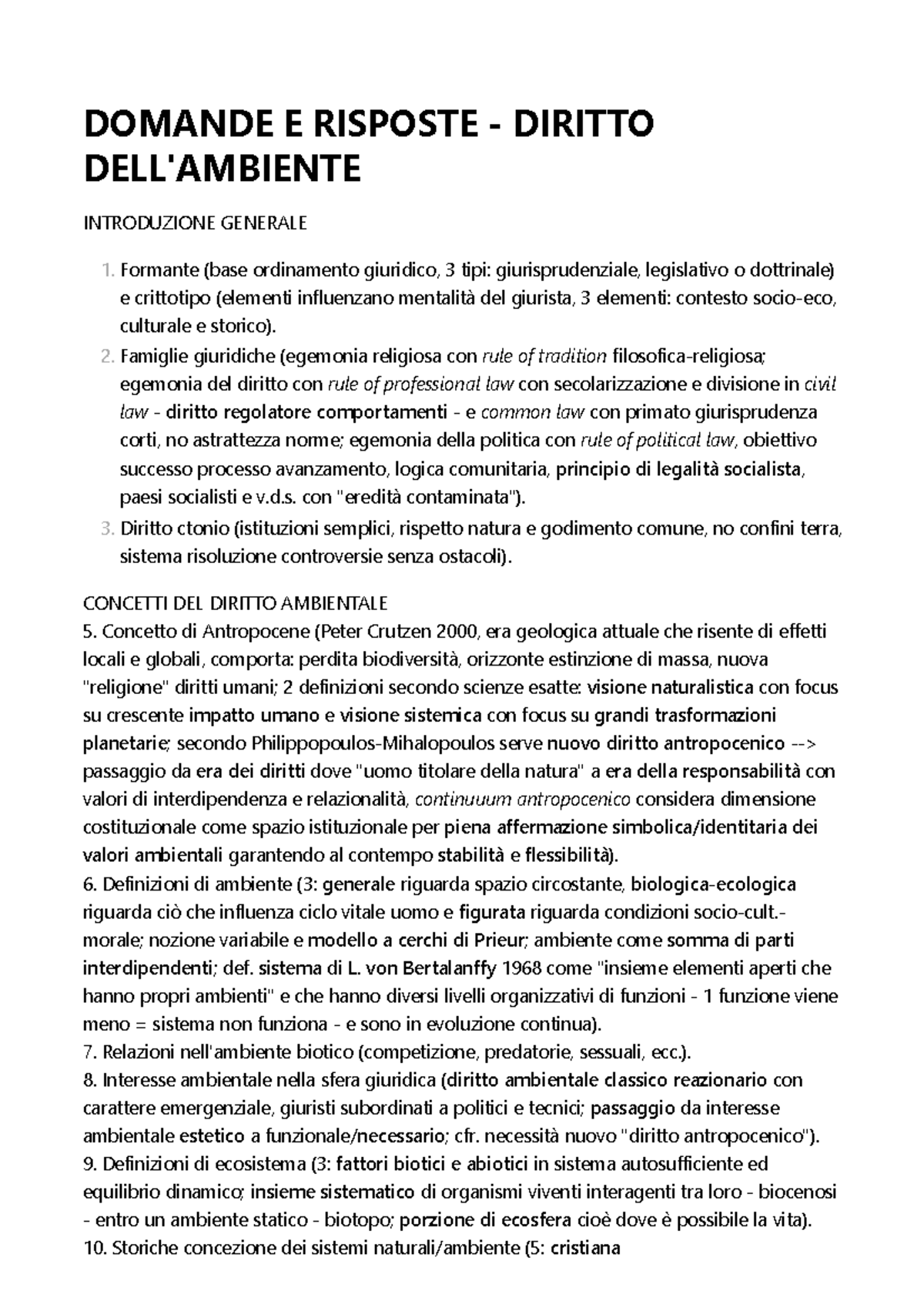 Riassunto Argomenti Delle Lezioni - DOMANDE E RISPOSTE - DIRITTO DELL ...