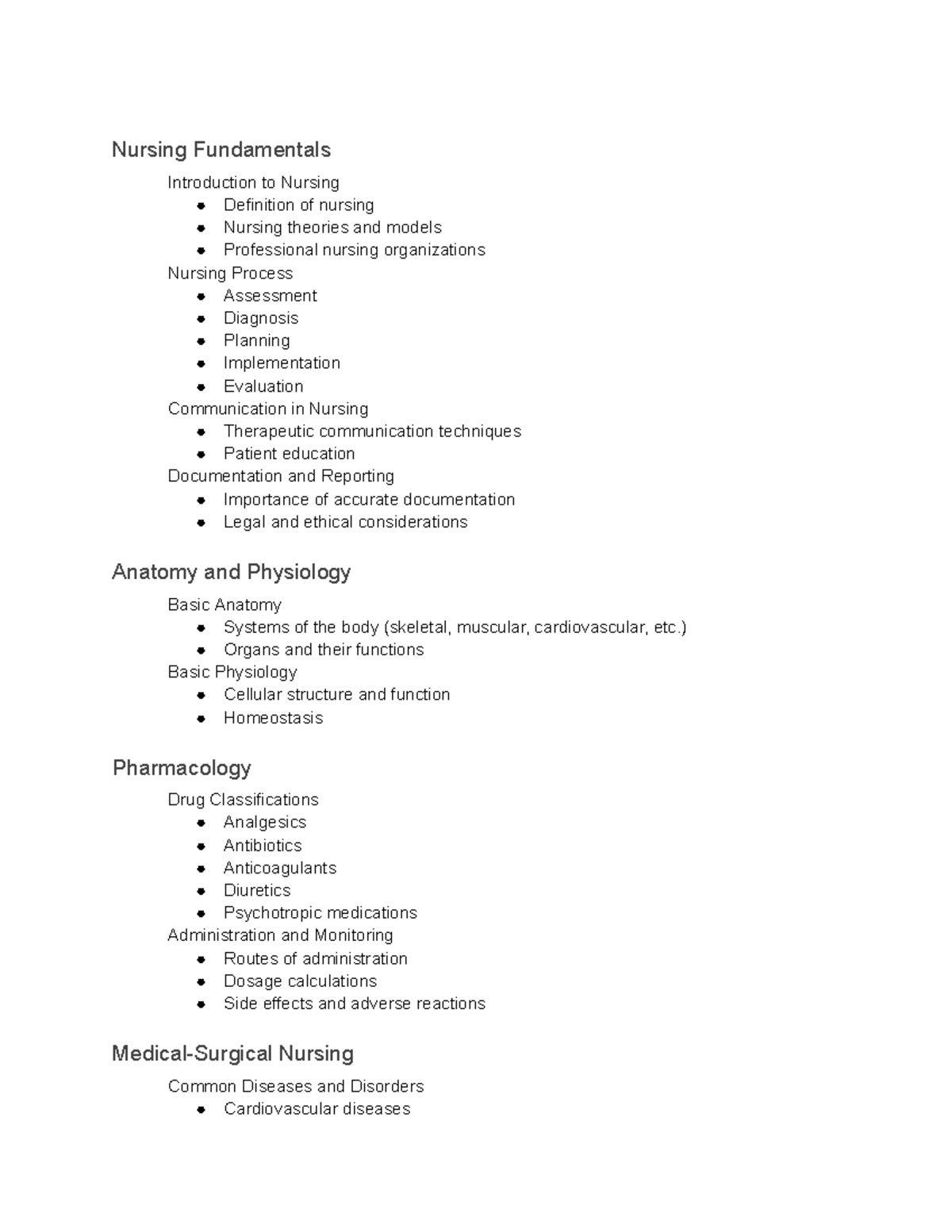 Nursing 101 Notes - Nursing Fundamentals Introduction to Nursing ...