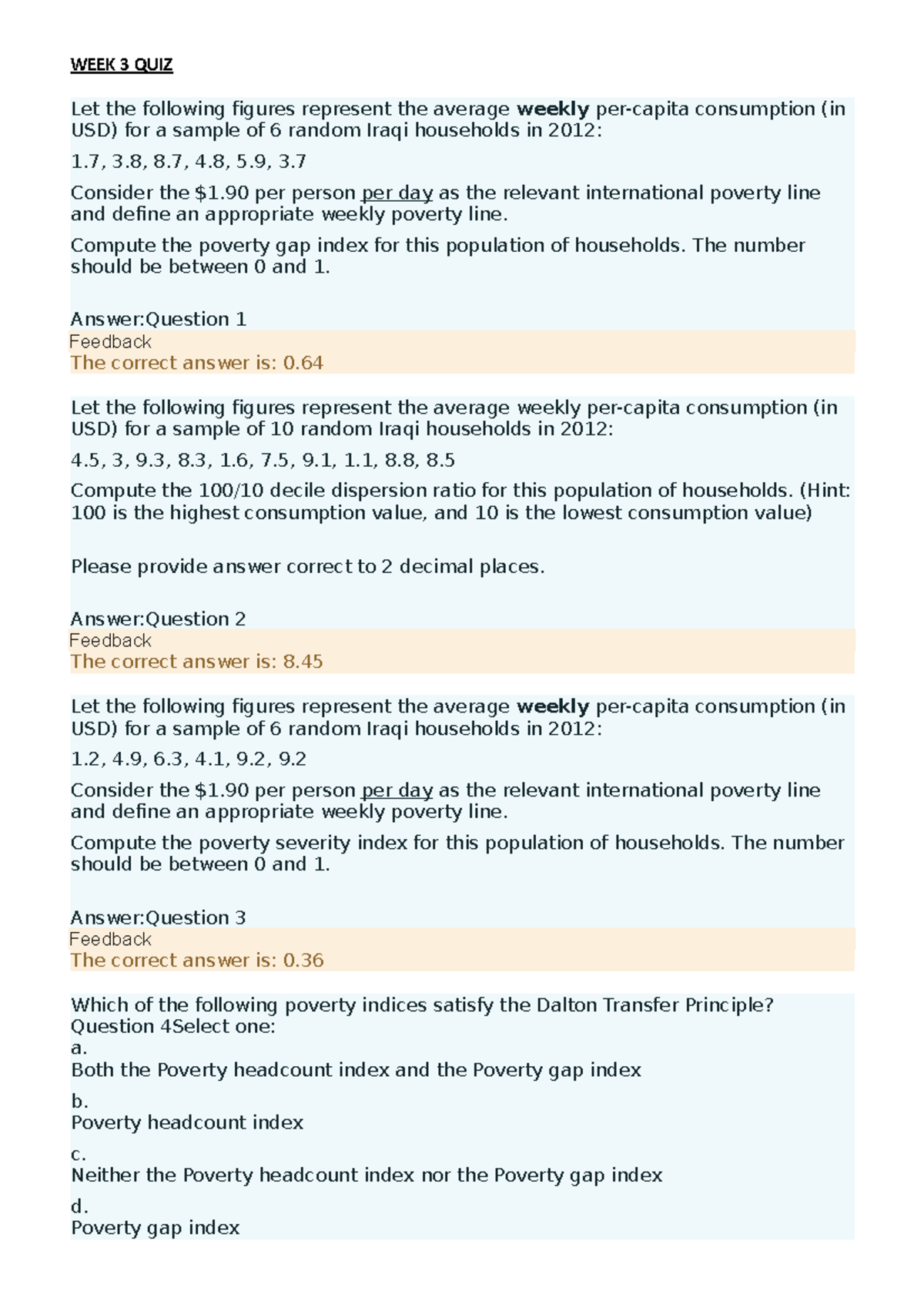 ECON2111 Quizzes - Week 3 Quiz - WEEK 3 QUIZ Let The Following Figures ...