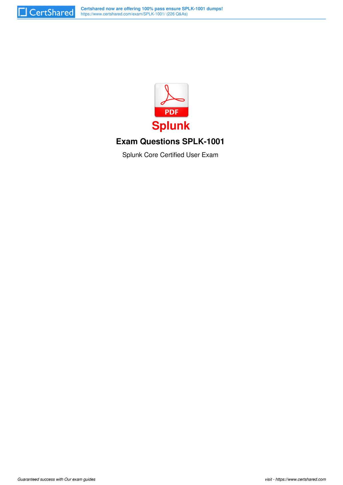 SPLK-1001 PDF