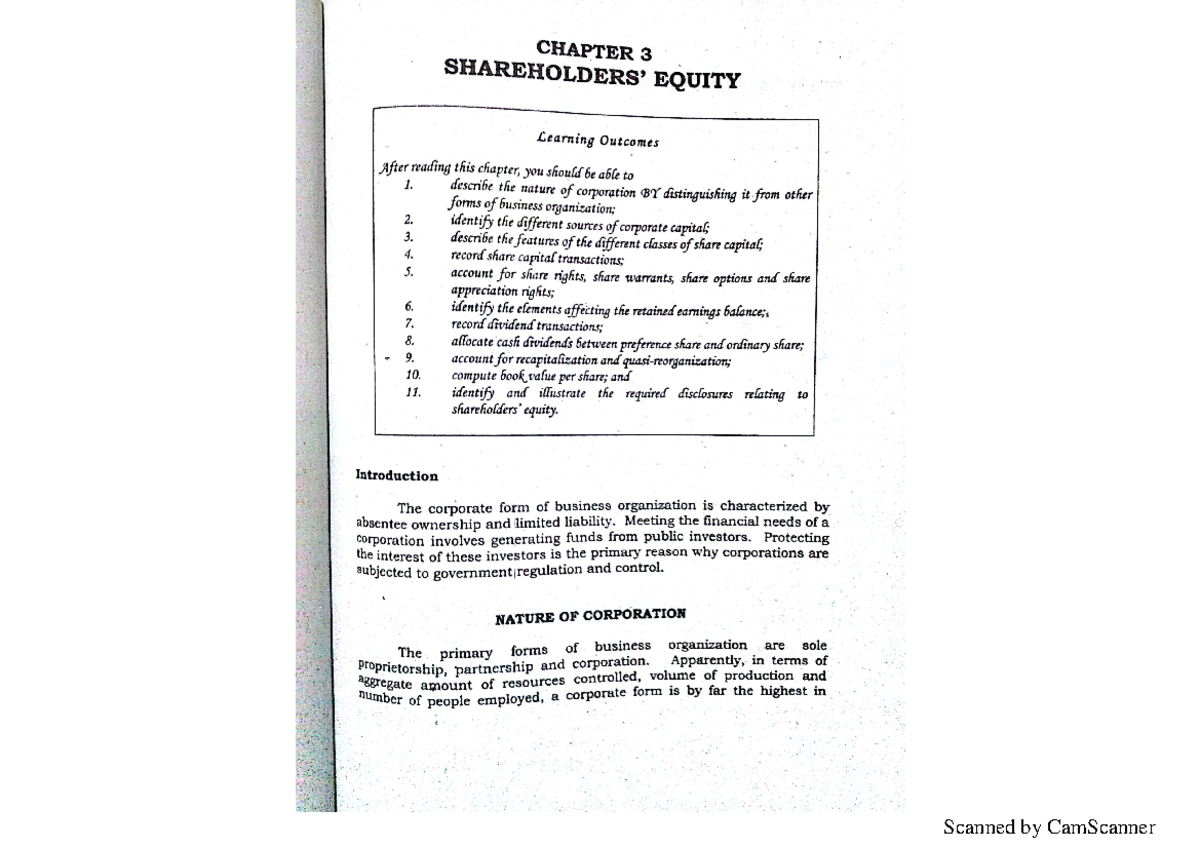 Chapter 03 Shareholders Equity Accountancy Studocu