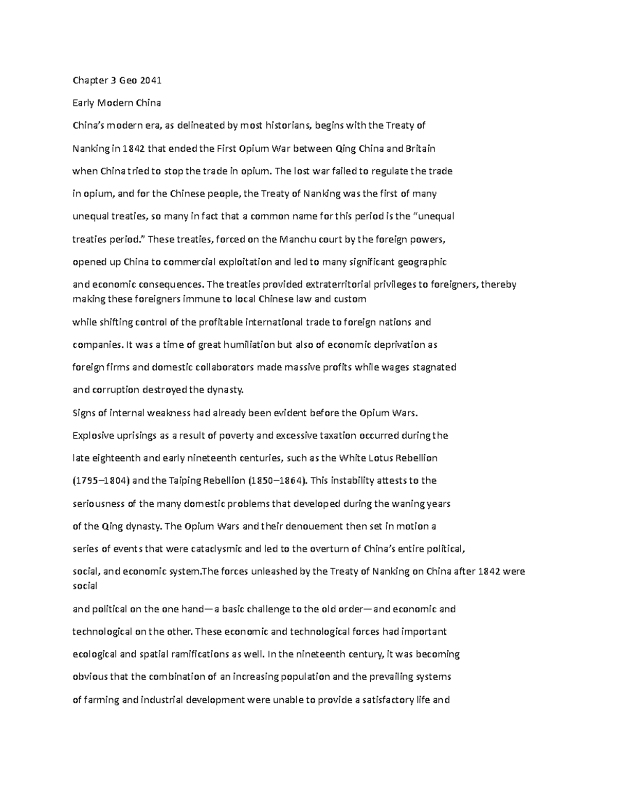 Chapter 3 Geo 2041 Geography 2041F/G UWO Studocu