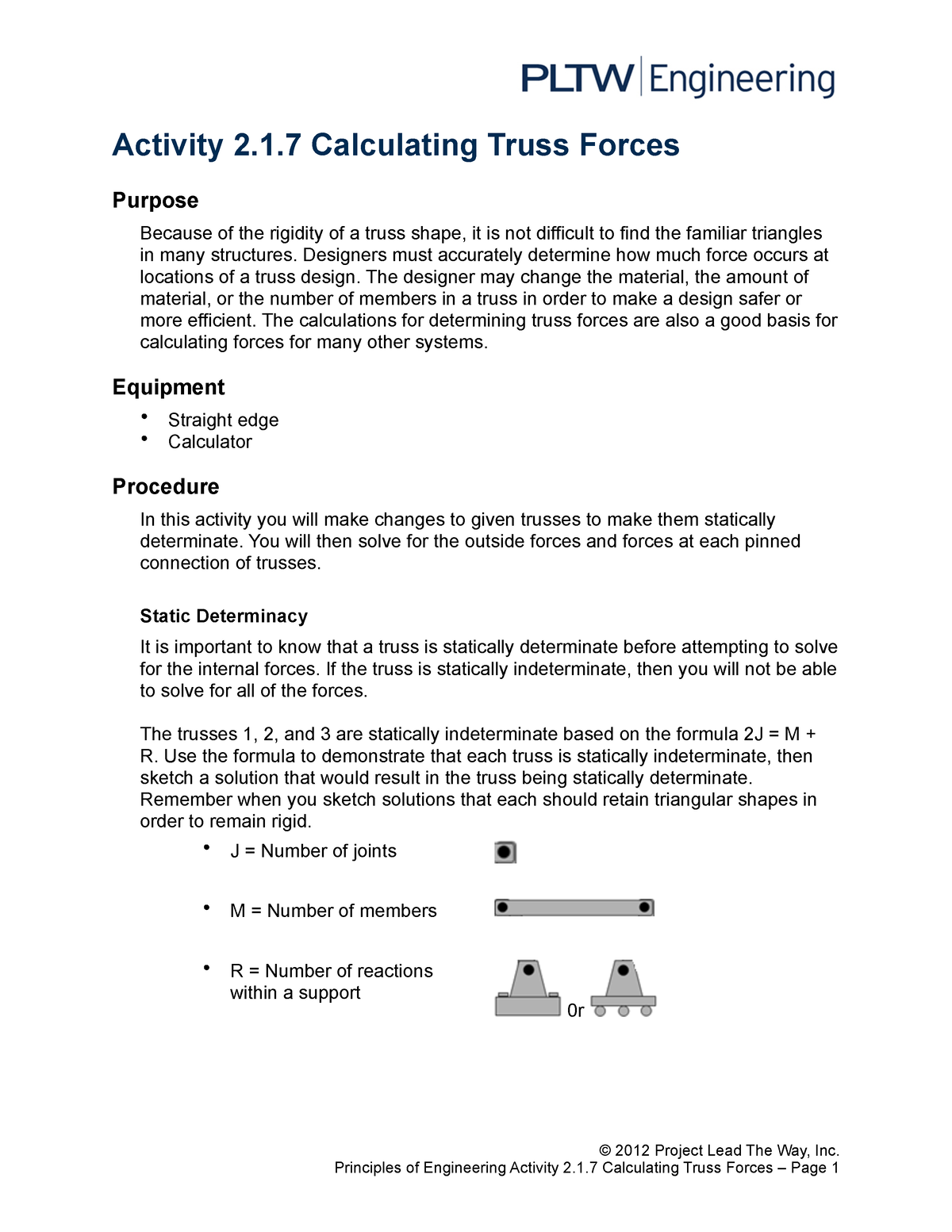2-principles-of-engineering-poe-pltw-assignment-activity-2-1-calculating-truss-forces