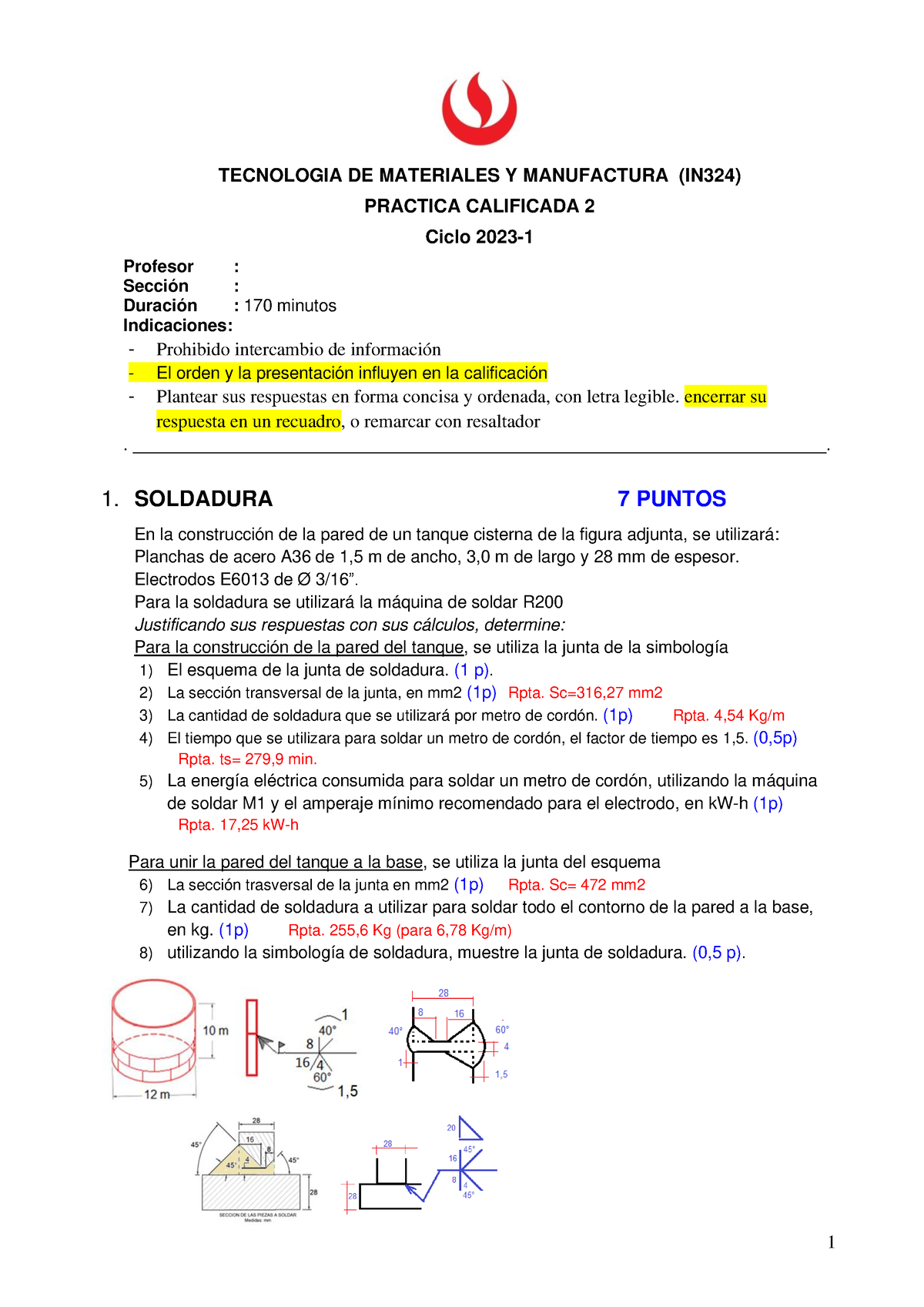 PC2-IN324-2023-1 Respuestas - TECNOLOGIA DE MATERIALES Y MANUFACTURA ...