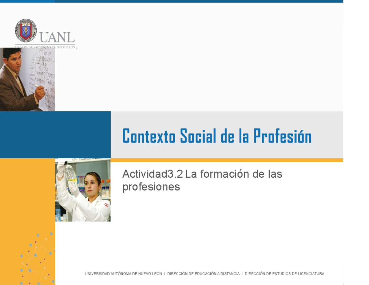 Actividad 3 - Contexto Social de la Profesión Etapa 3. Actividad 3