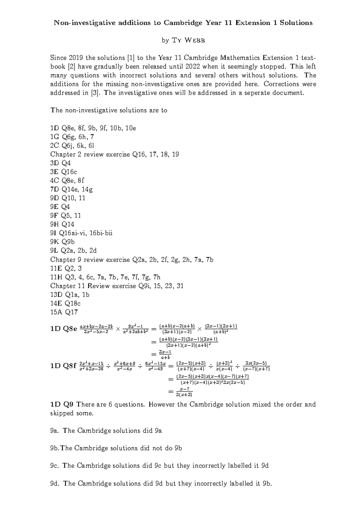 Cambridge y11 e1 sol nia - Non-investigative additions to Cambridge ...