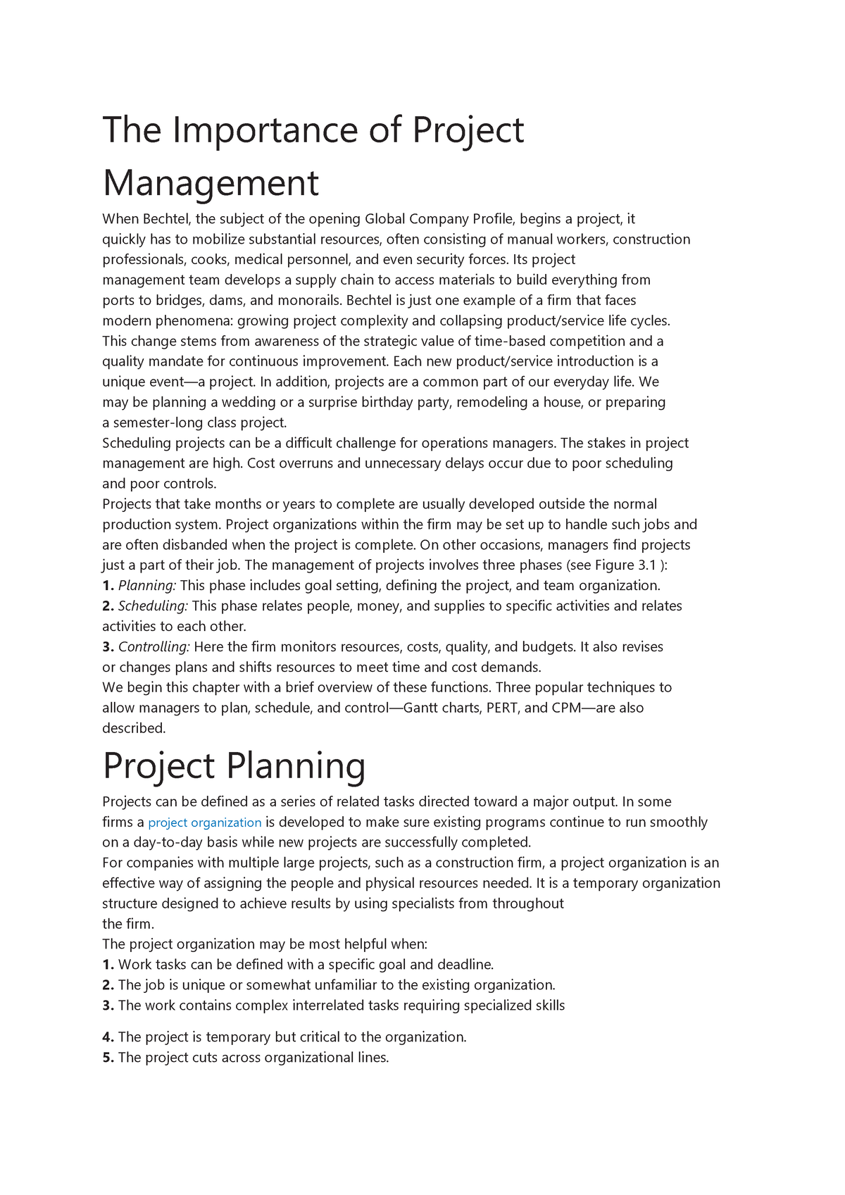 The Importance of Project Management - The Importance of Project ...
