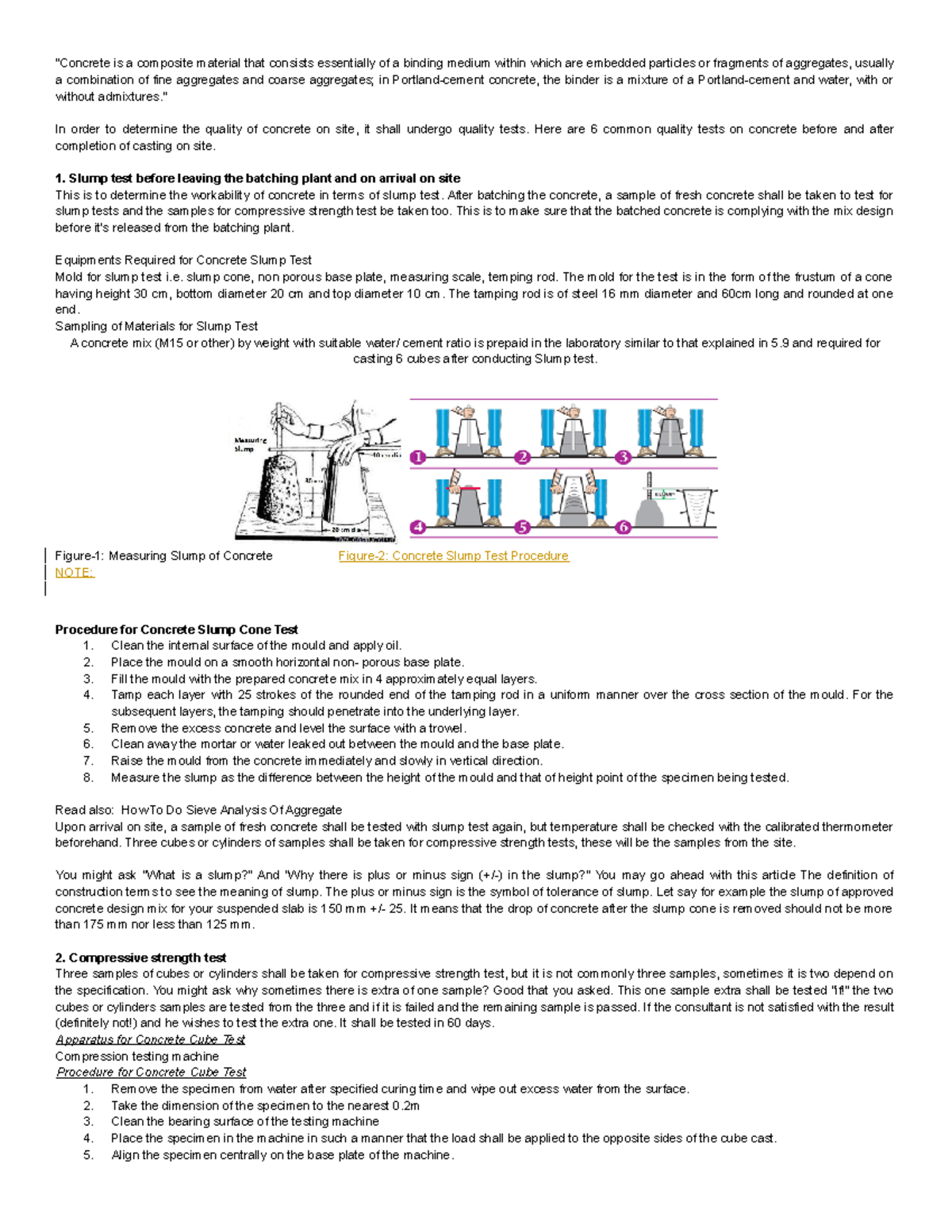 Test for concrete “Concrete is a composite material that consists