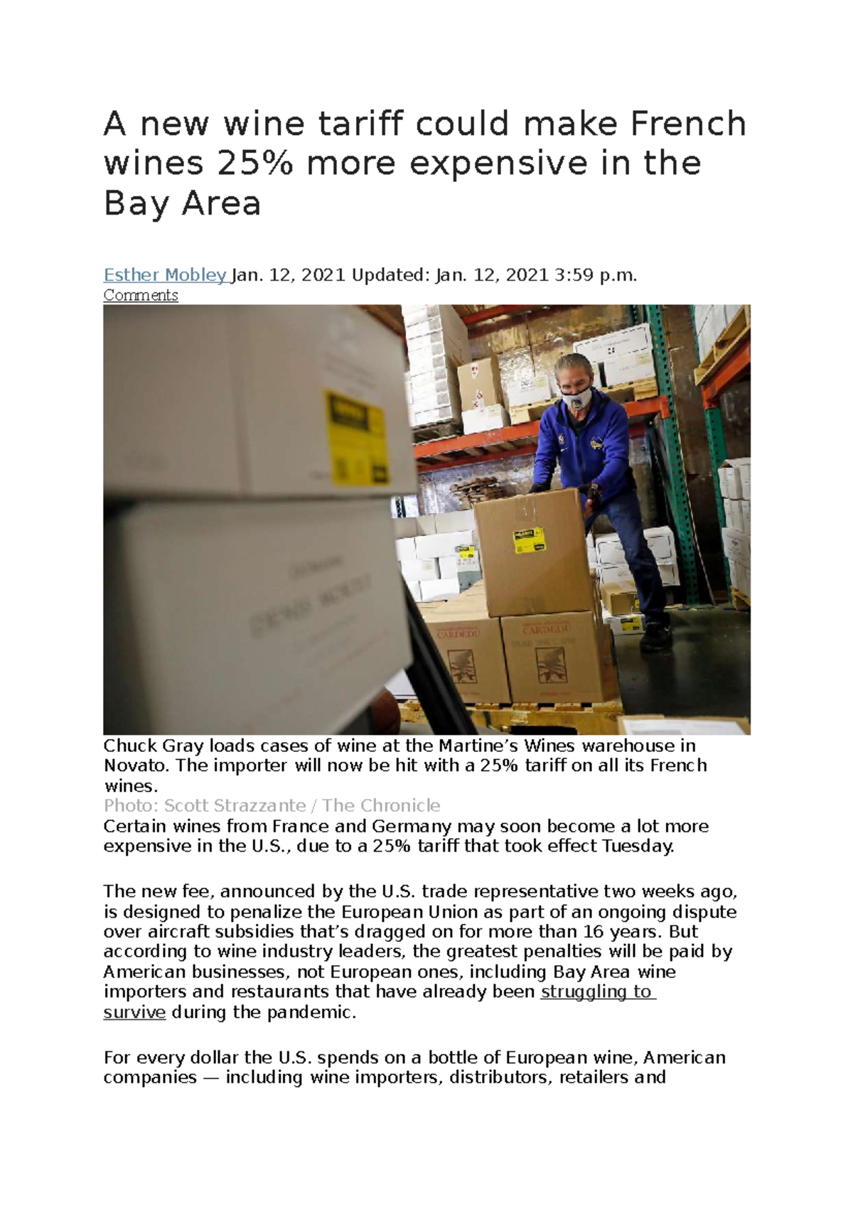 International IA Article A new wine tariff could make French wines 25