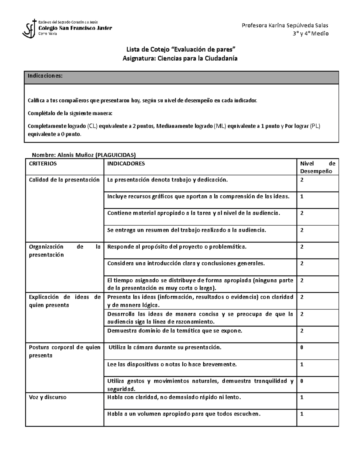 lista de pares ordenados