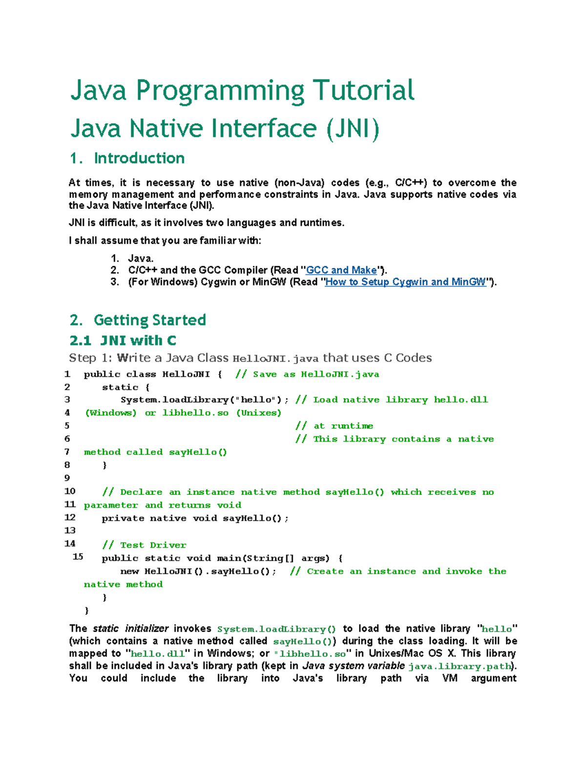 Java Programming Tutorial 112 - Java Programming Tutorial Java Native ...