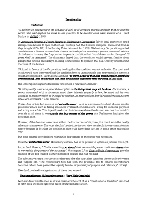 Separation of Powers Revision Notes - A political theory, not a legal ...