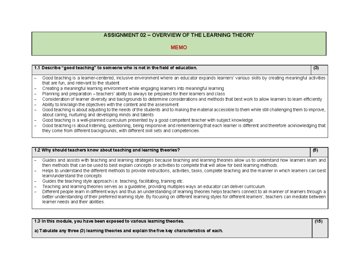 grade 12 l.o assignment memo 2022