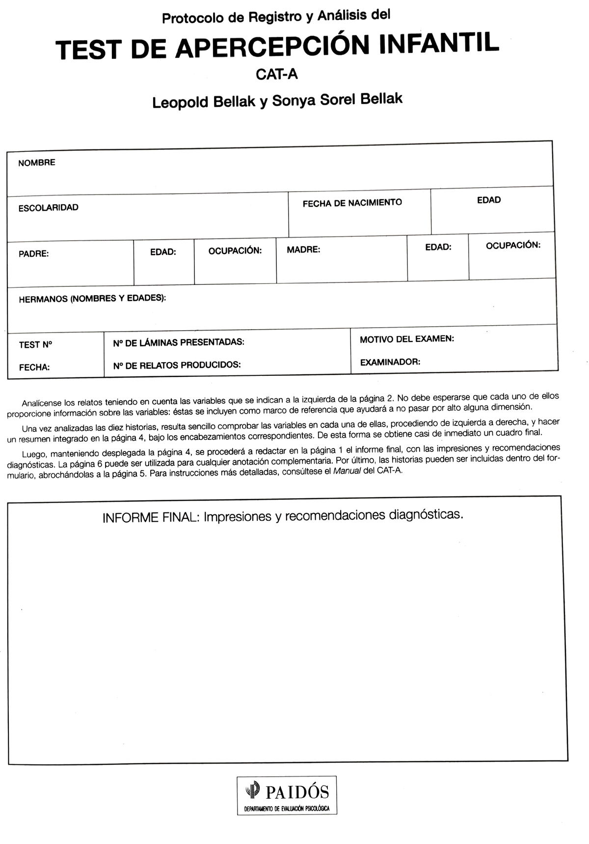 Protocolo De Registro Y Análisis - No Debe Esperarse Que Cada Uno De ...