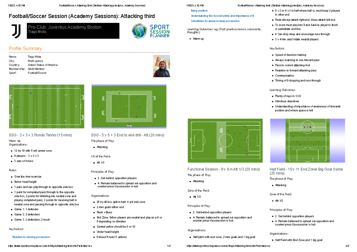 Attacking in attacking third - 7/8/23, 4:10 PM Football/Soccer ...