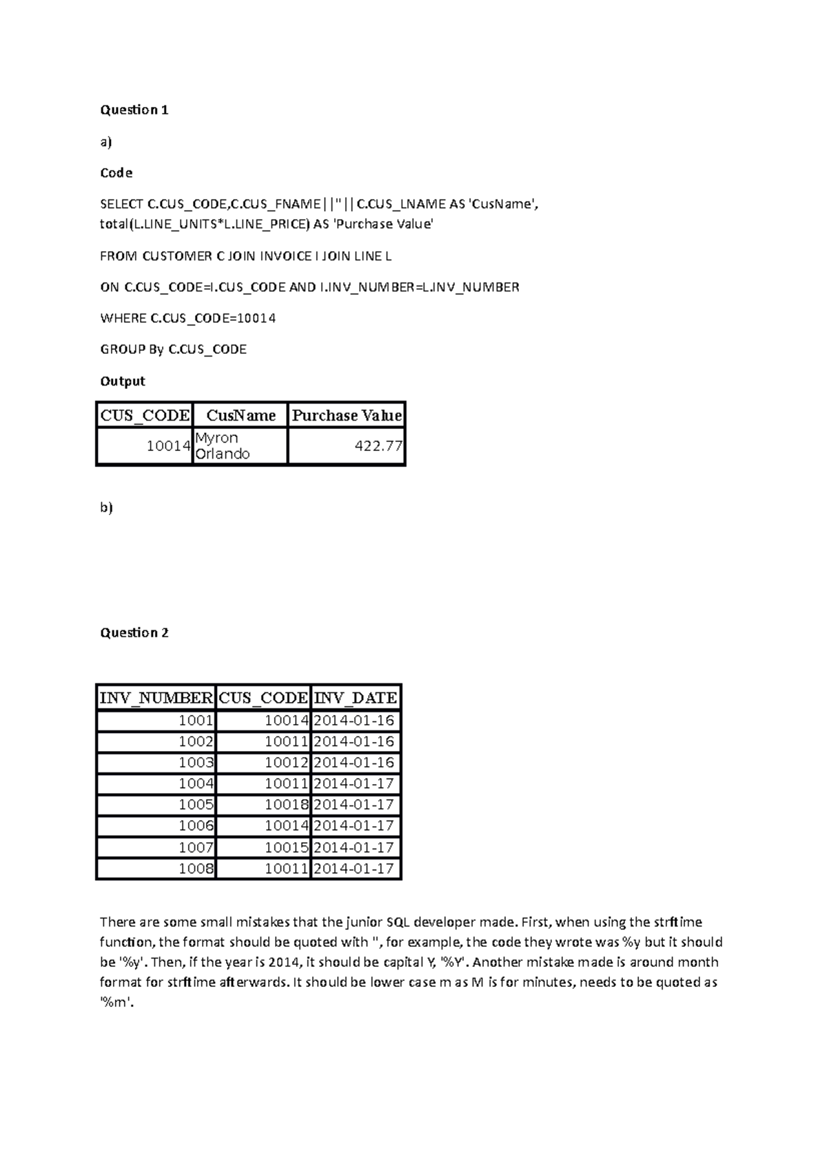 INFO151 Assignment 3 example - Databases - Victoria University - Studocu