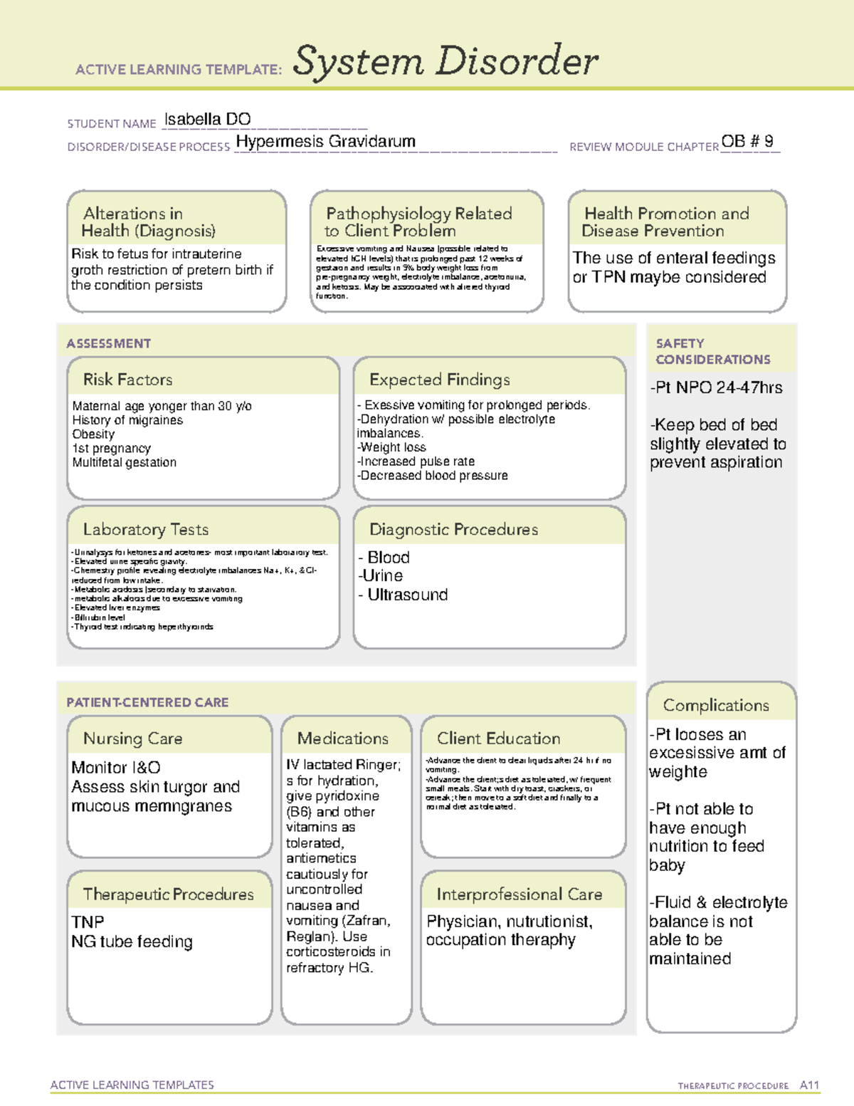 OB H gravidarum - OB P - ACTIVE LEARNING TEMPLATES THERAPEUTIC ...