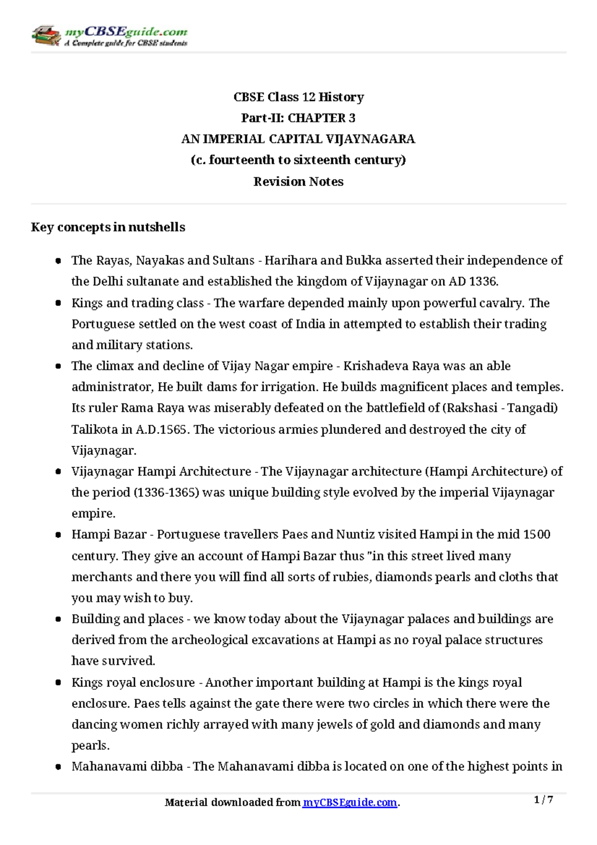 12 history part II revision notes ch 03 - CBSE Class 12 History Part-II ...