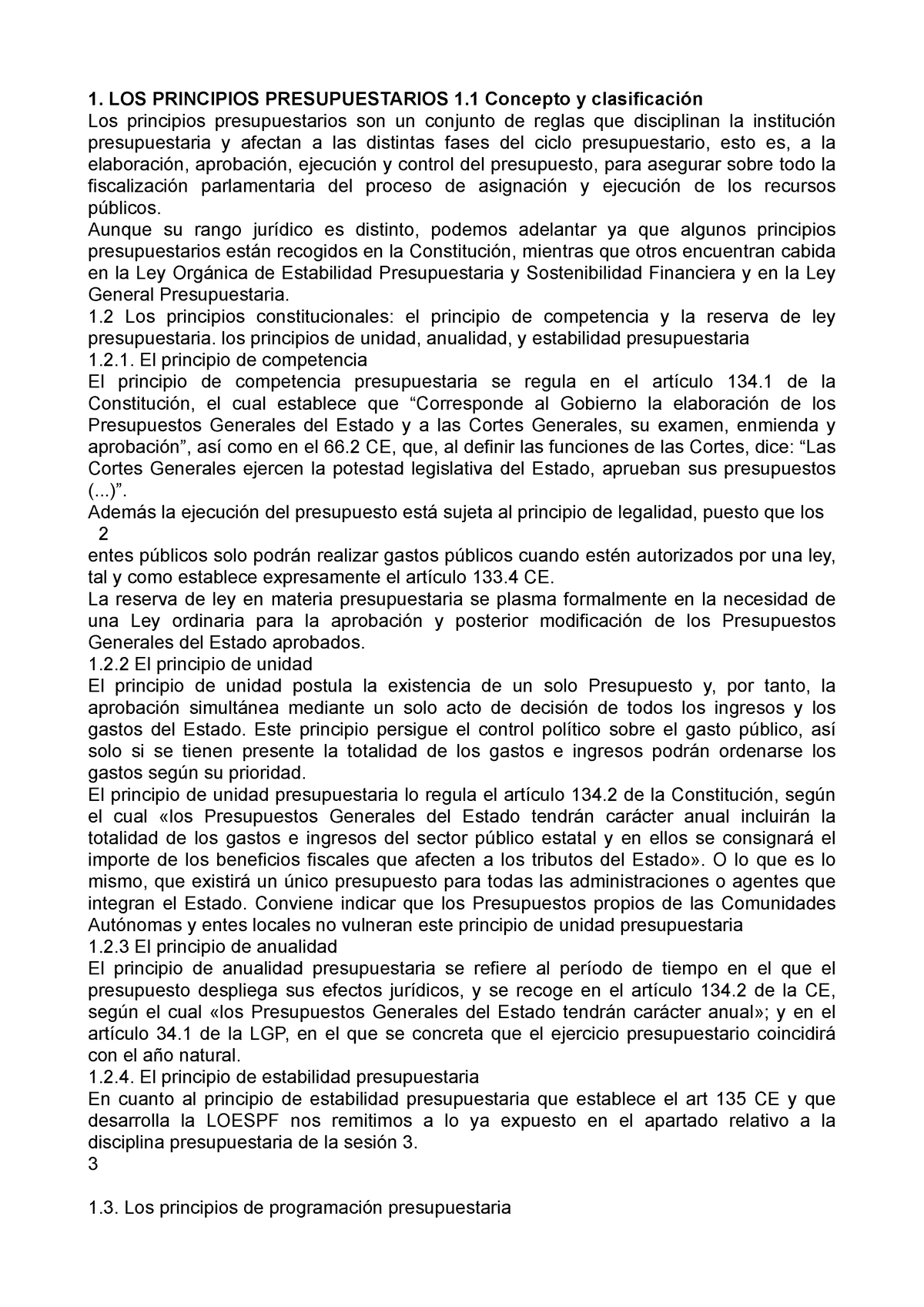 Tema 4 Derecho Financiero 1 Los Principios Presupuestarios 1 Concepto Y Clasificación Los 0800