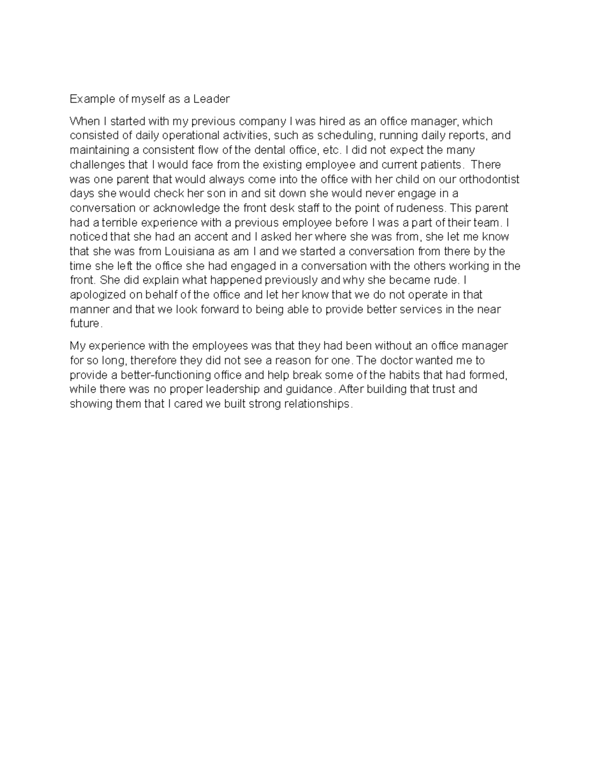 22 Discussion Leaders and Followers Example of myself as a Leader